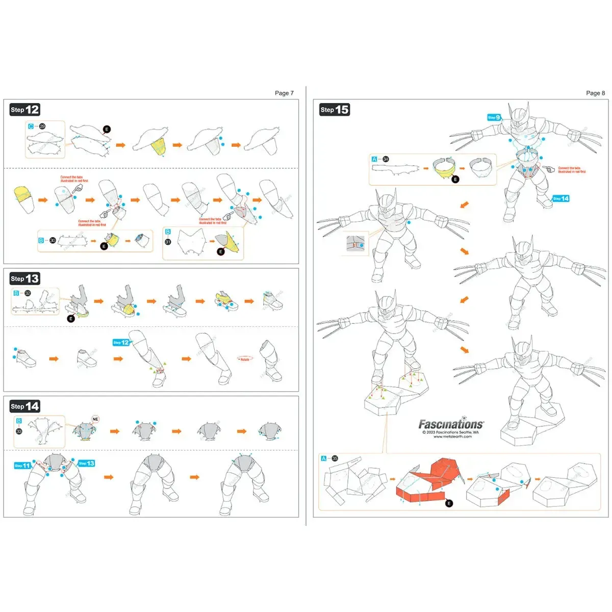 Marvel [X-Men] - Wolverine Figure Model Kit (Steel, Moderate Difficulty) - Fascinations - Metal Earth Series - Image 12