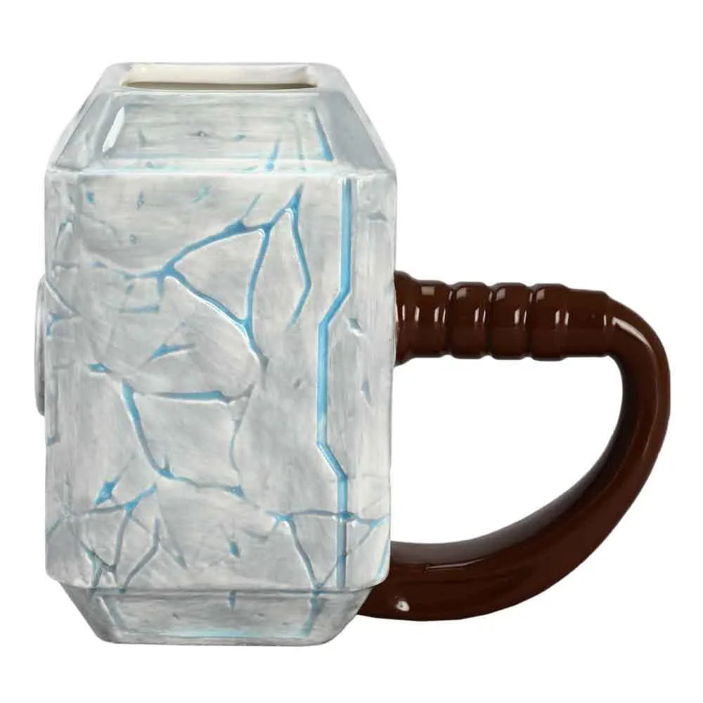 Marvel's Thor: Love and Thunder - Cracked Mjolnir Sculpted Ceramic Mug (16 oz.) - Bioworld - Image 4