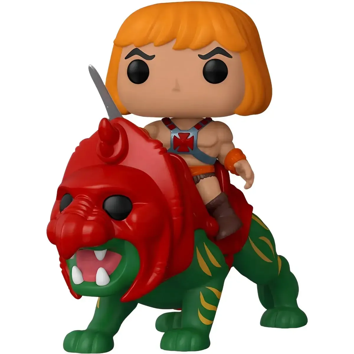 Masters of the Universe - Flocked He-Man on Battle Cat Figure - Funko - Pop! Rides Series (84), Target Con 2022 Edition - Image 2