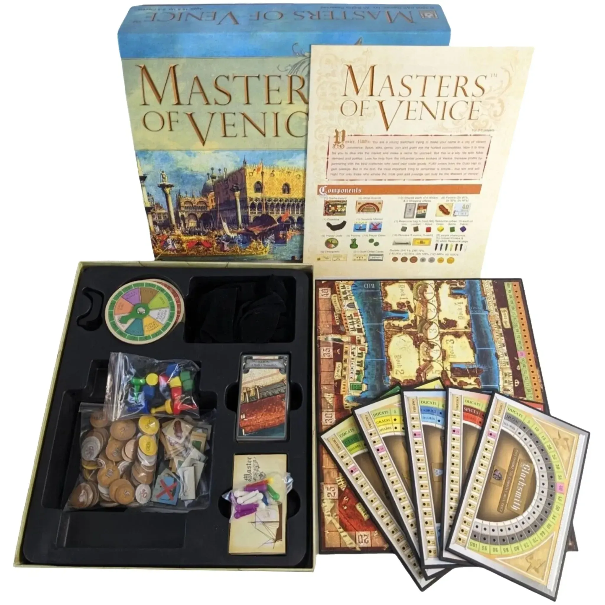 Masters of Venice - Economic Civilization Board Game for Adults (2-5 Players, Ages 15+) - R&R Games - Image 2