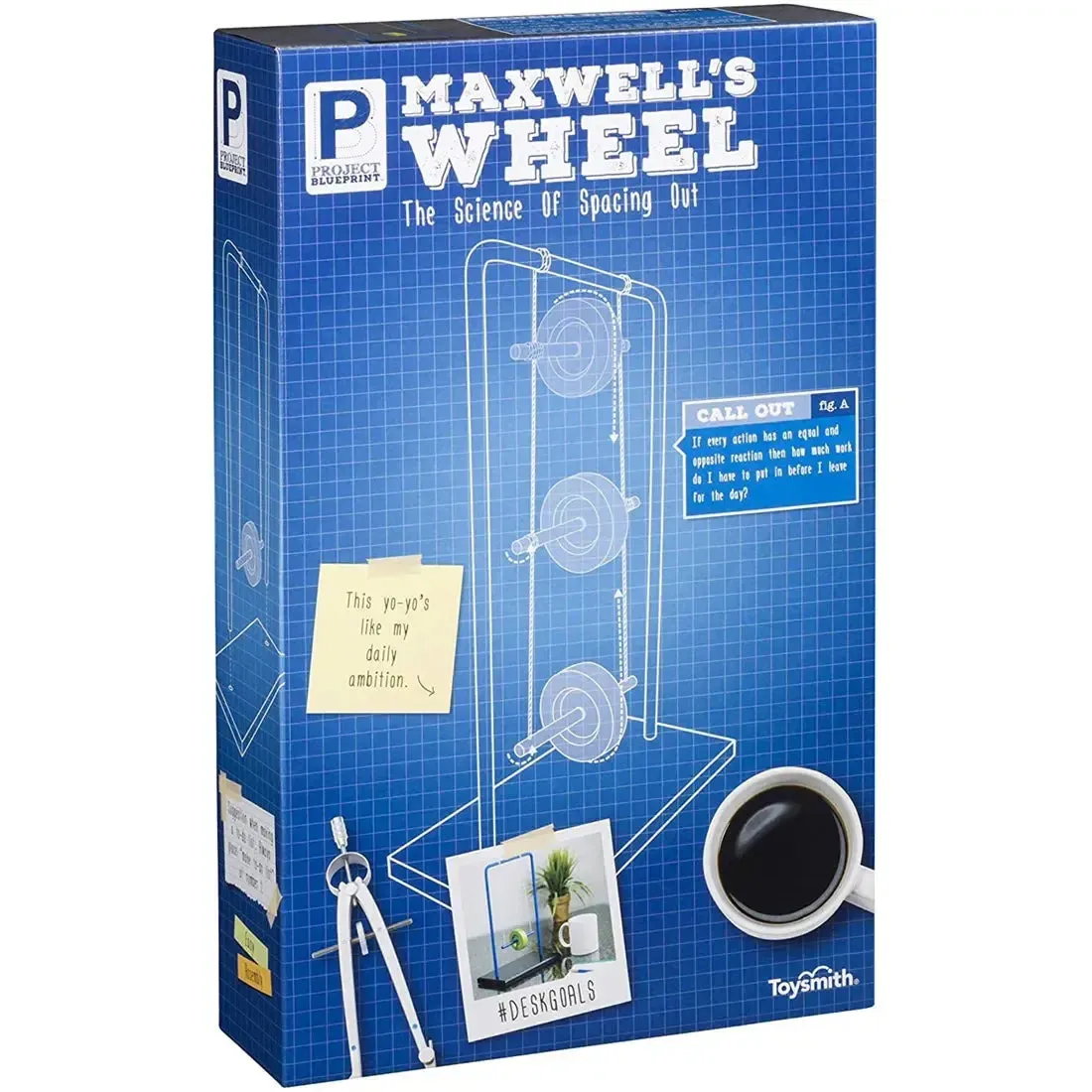 Maxwell's Wheel Desk Toy (10") - Toysmith - Project Blueprint Series