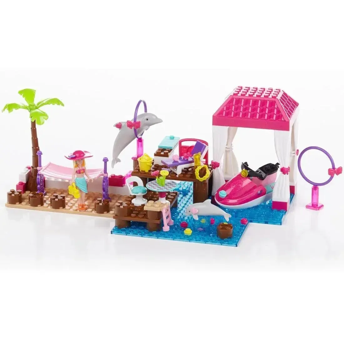 Mega Bloks [Barbie] - Tropical Resort Building Set - Build 'n Play Series (80244) - Image 4