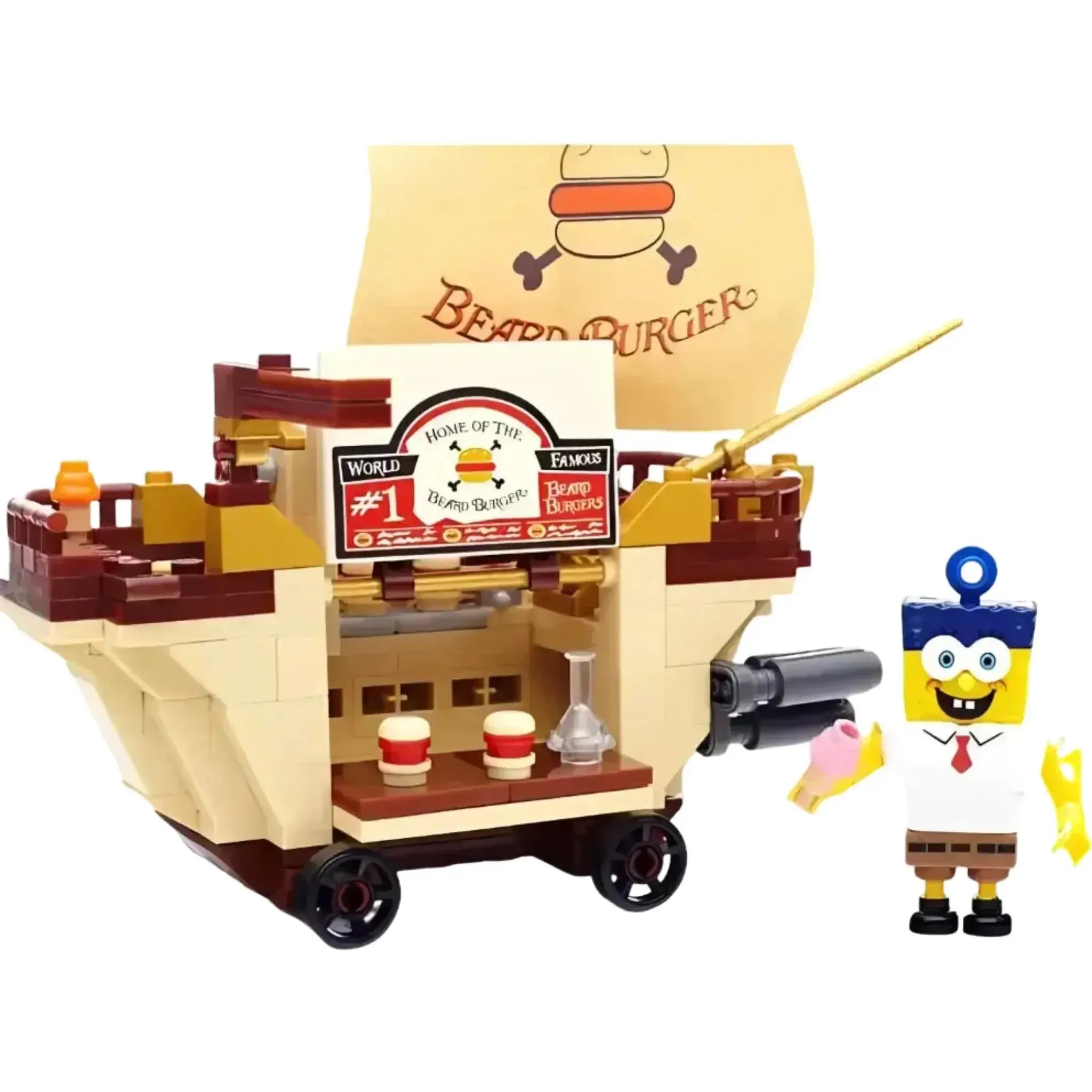 Mega Bloks [The SpongeBob Movie: Sponge Out of Water] - Burgermobile Showdown Building Set (CND25) - Image 3