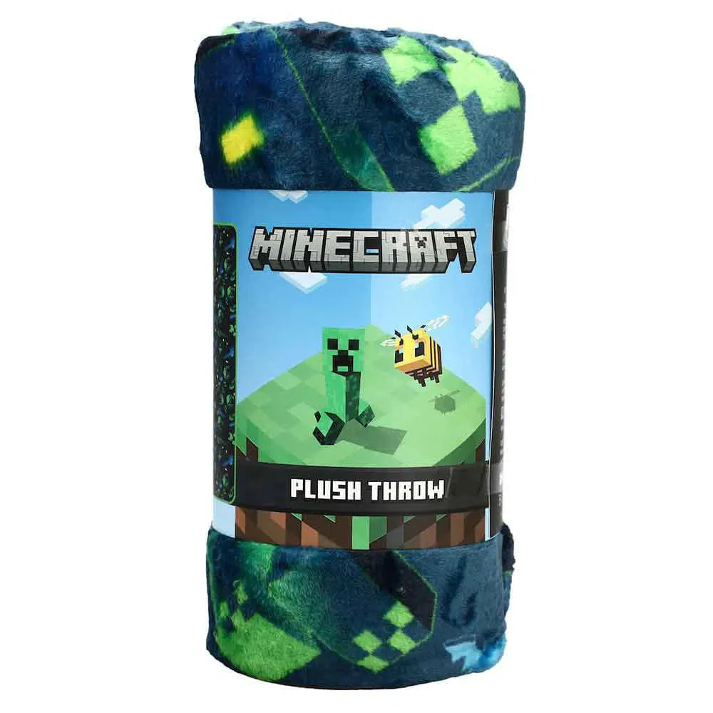 Minecraft - Creeper Plush Throw Blanket (Fleece, 45"x60") - Bioworld - Image 2