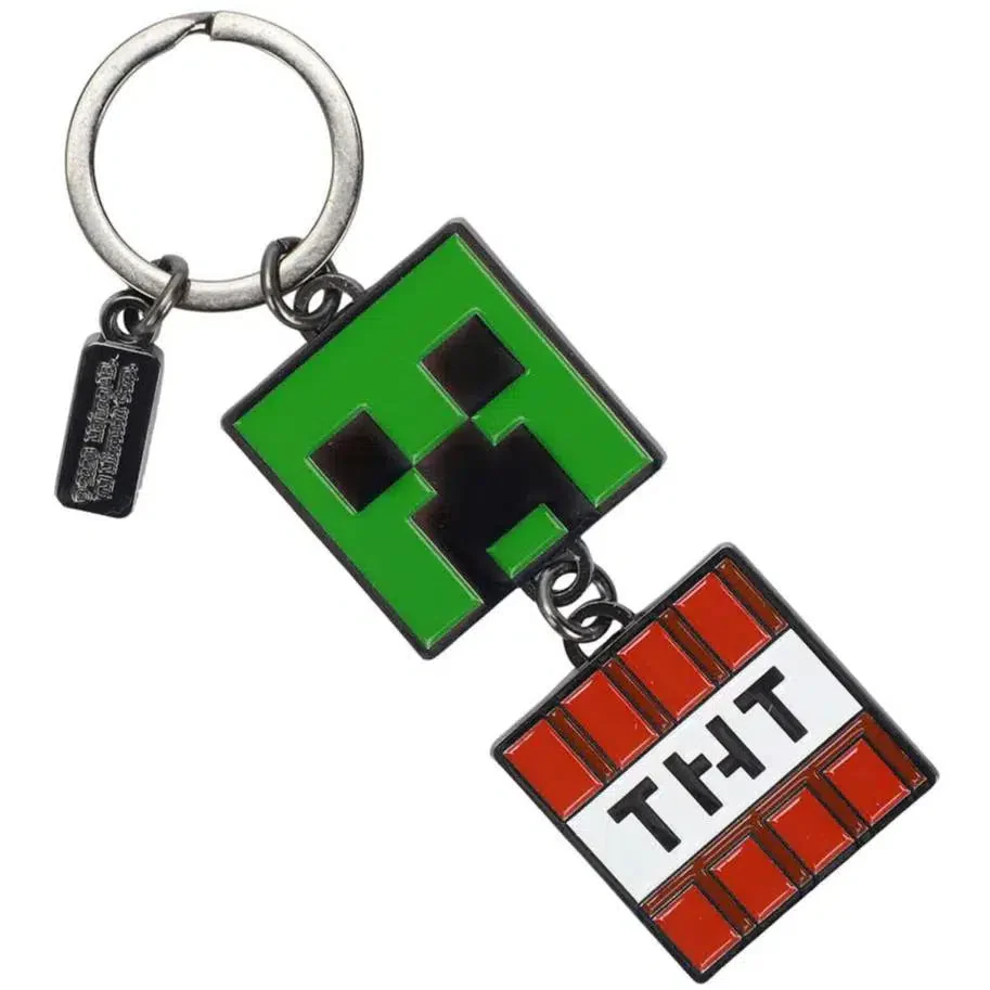 Minecraft - Creeper & TNT Block Keychain - Bioworld - Image 2