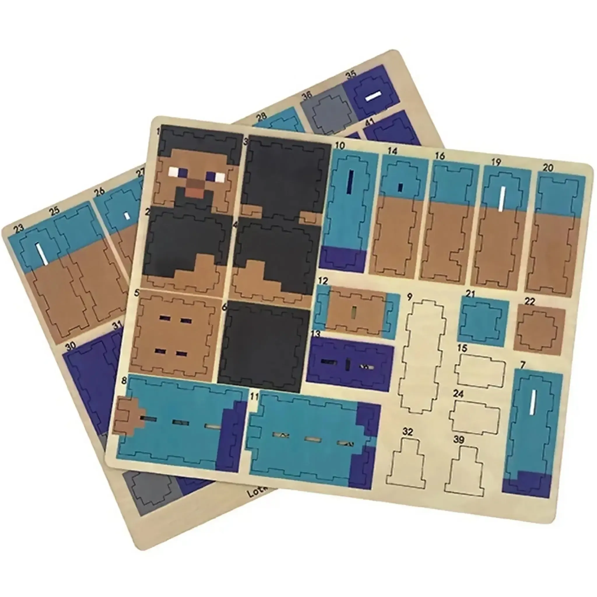 Minecraft - Steve 3D Model Kit (Wood) - Insights Editions - IncrediBuilds Series - (2023) - Image 2