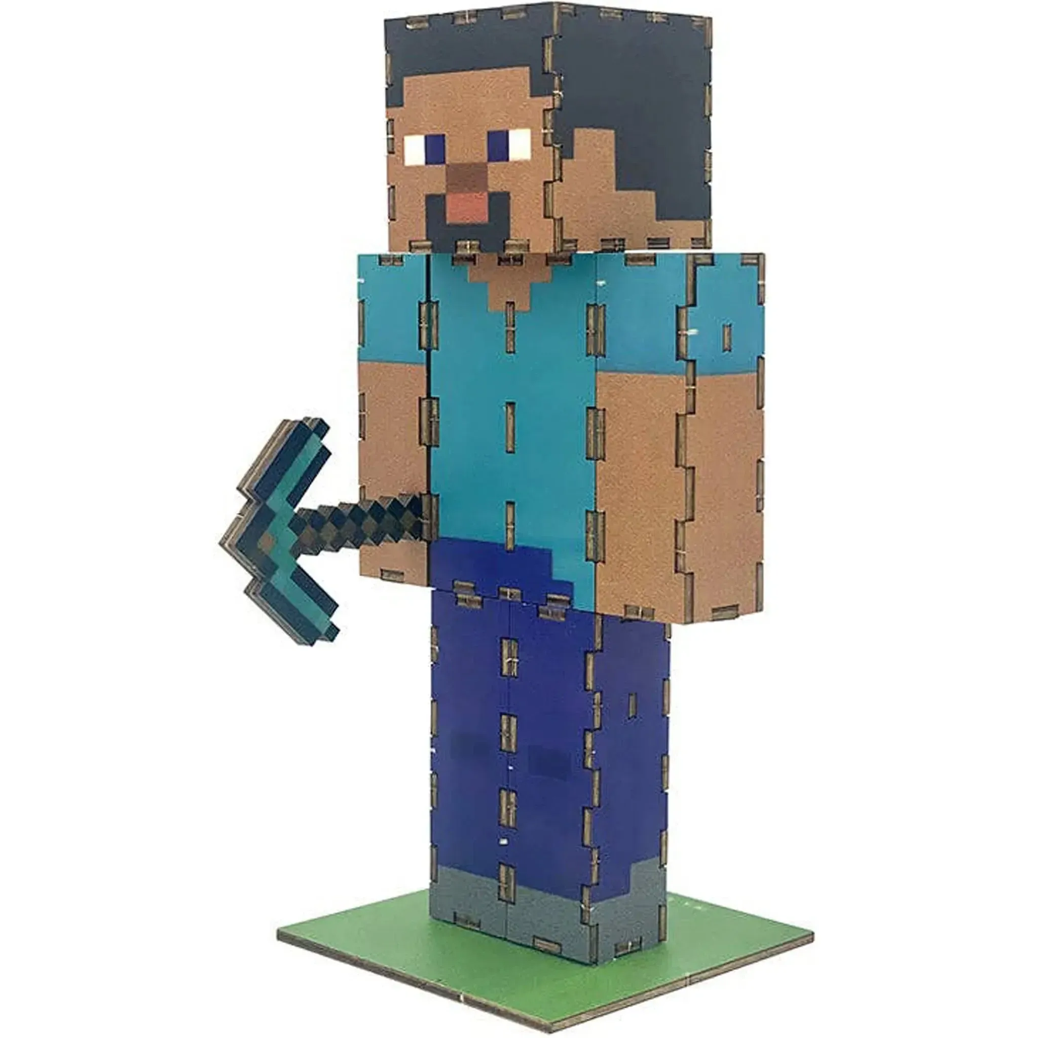 Minecraft - Steve 3D Model Kit (Wood) - Insights Editions - IncrediBuilds Series - (2023) - Image 4
