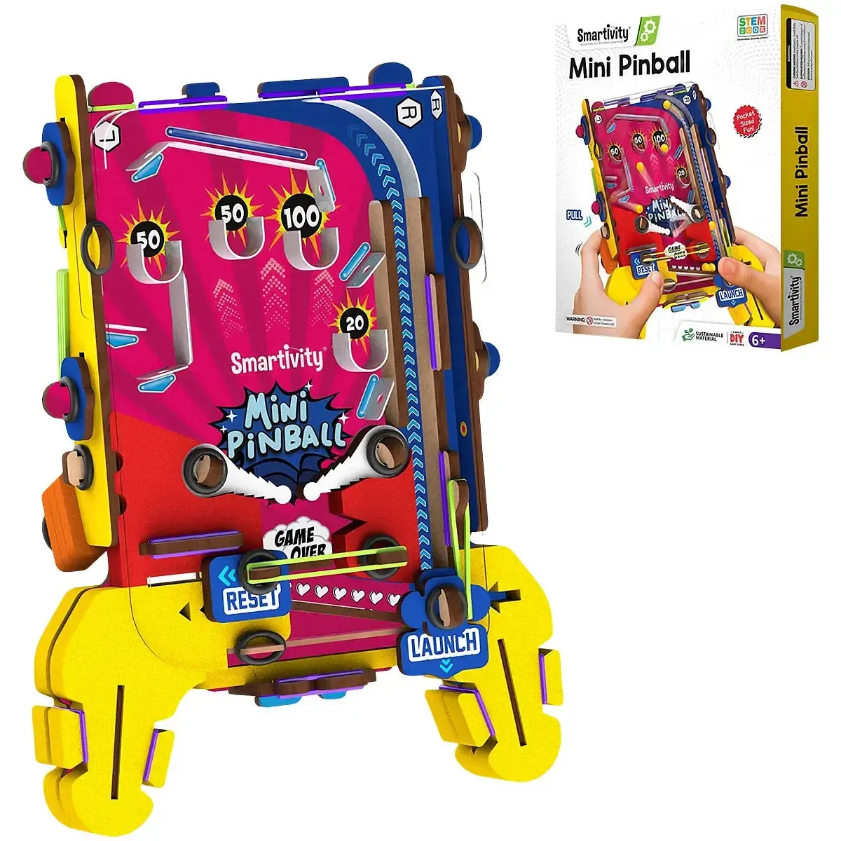 Mini Pinball Machine - STEM Toy Game Building Set - Smartivity - Image 2