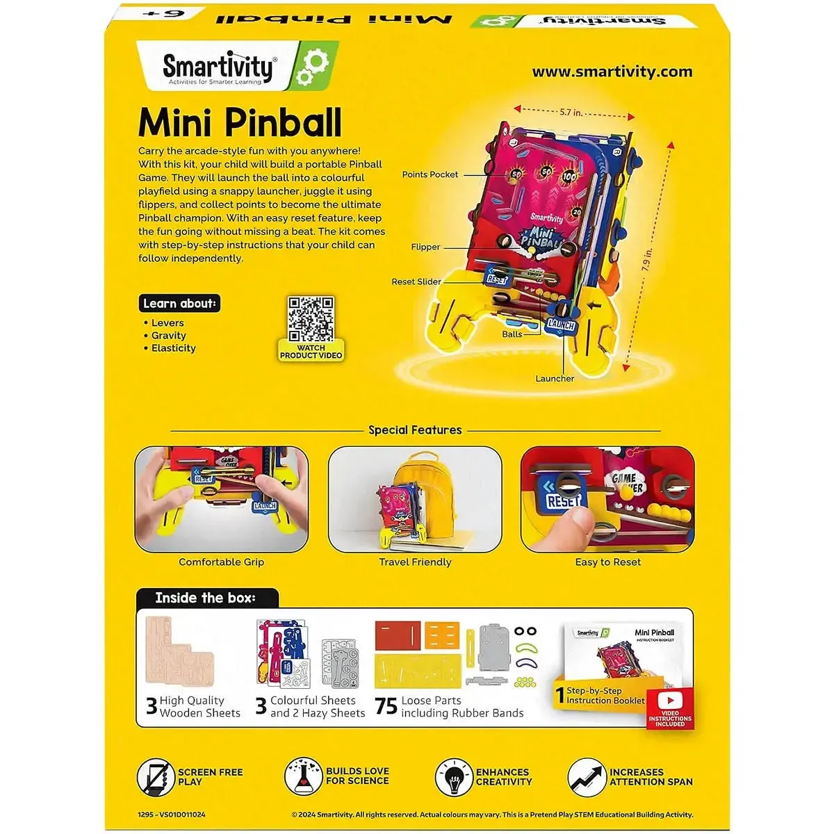 Mini Pinball Machine - STEM Toy Game Building Set - Smartivity - Image 3