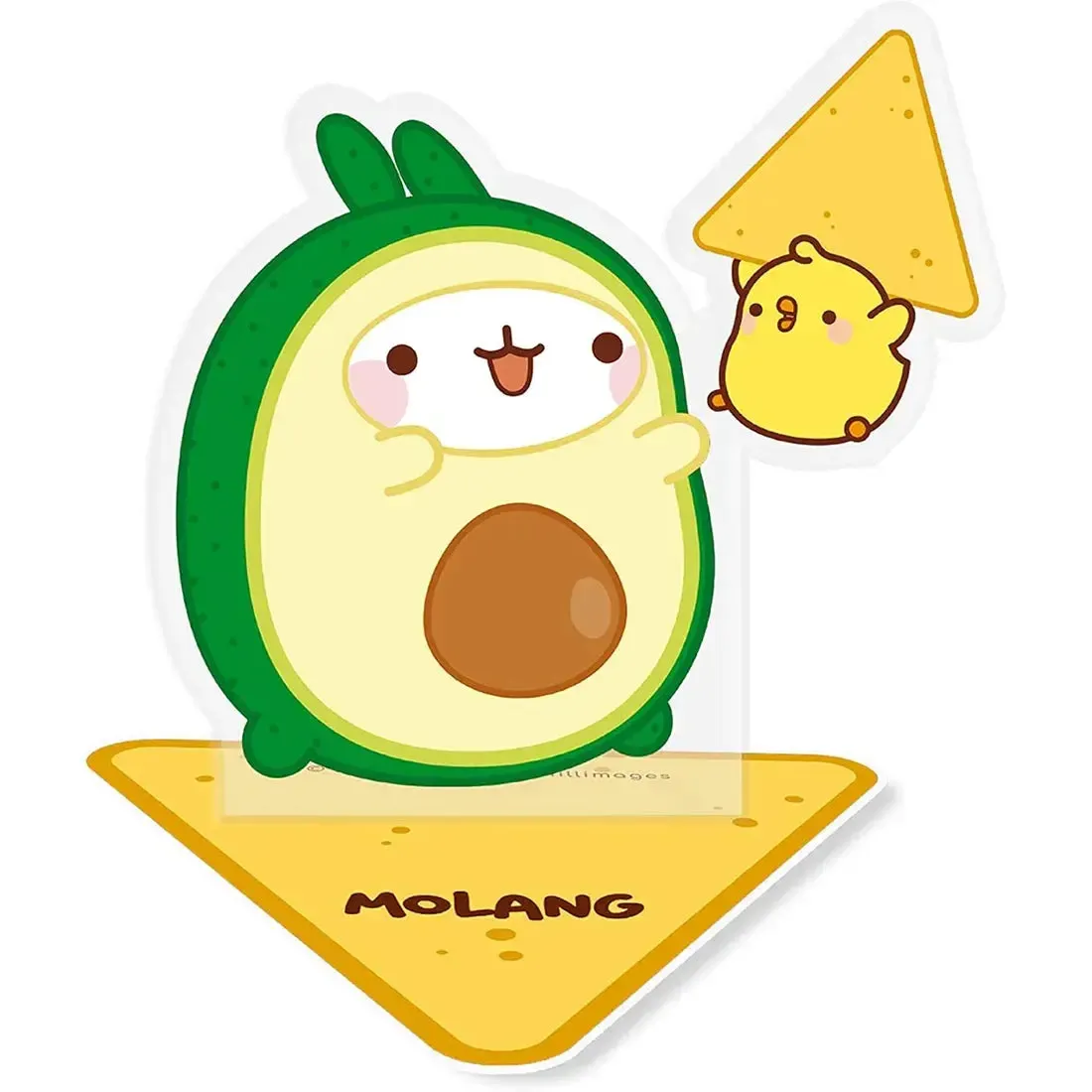 Molang - Avocado Costume Molang Standee Figure (3" Acrylic) - ABYstyle - Acryl Series - Image 2