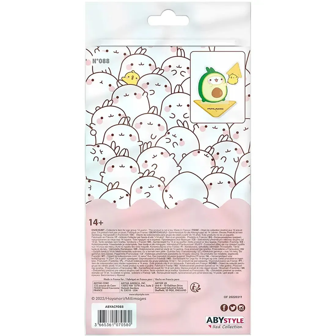 Molang - Avocado Costume Molang Standee Figure (3" Acrylic) - ABYstyle - Acryl Series - Image 3