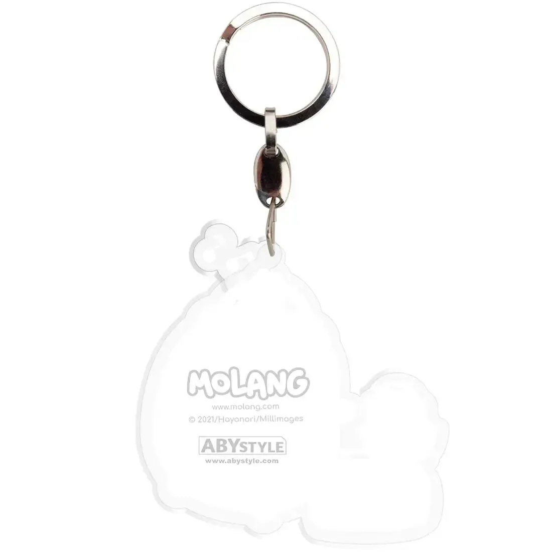 Molang - Cute Molang Keychain with Piu Piu Charm (Acrylic) - ABYstyle - Image 3