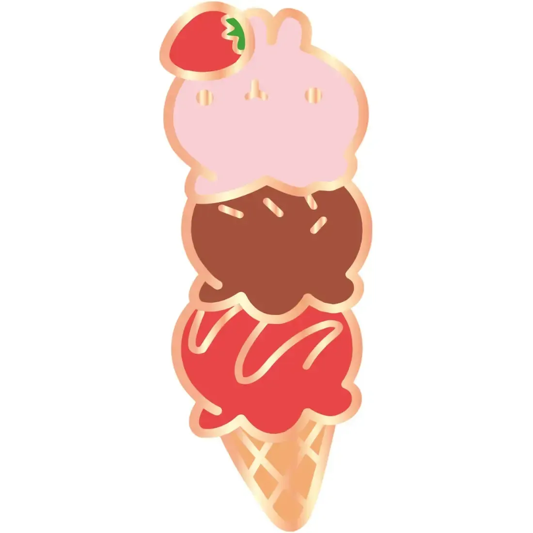 Molang - Ice Cream Molang Pin Badge Set (2", Metal) - ABYstyle - Image 2