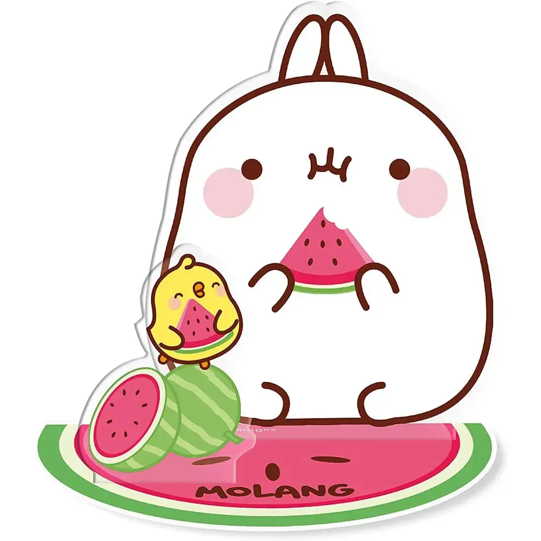 Molang - Watermelon Meal Molang Standee Figure (3.25" Acrylic) - ABYstyle - Acryl Series - Image 2