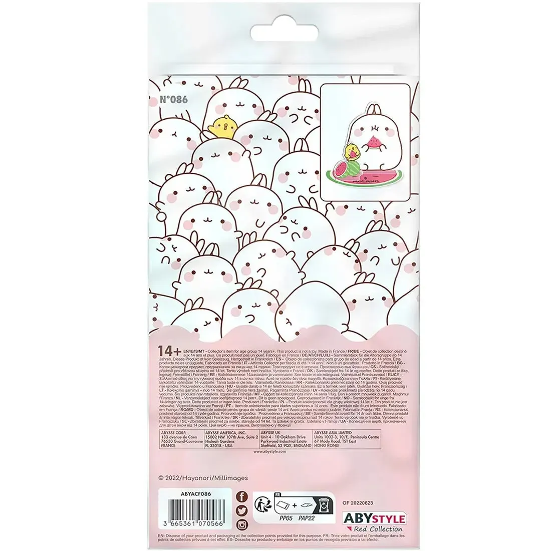 Molang - Watermelon Meal Molang Standee Figure (3.25" Acrylic) - ABYstyle - Acryl Series - Image 3