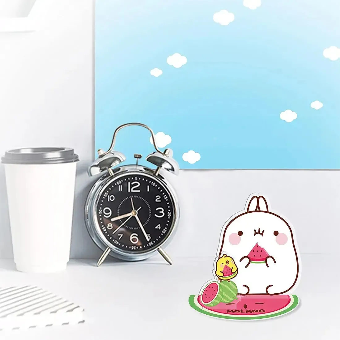 Molang - Watermelon Meal Molang Standee Figure (3.25" Acrylic) - ABYstyle - Acryl Series - Image 4