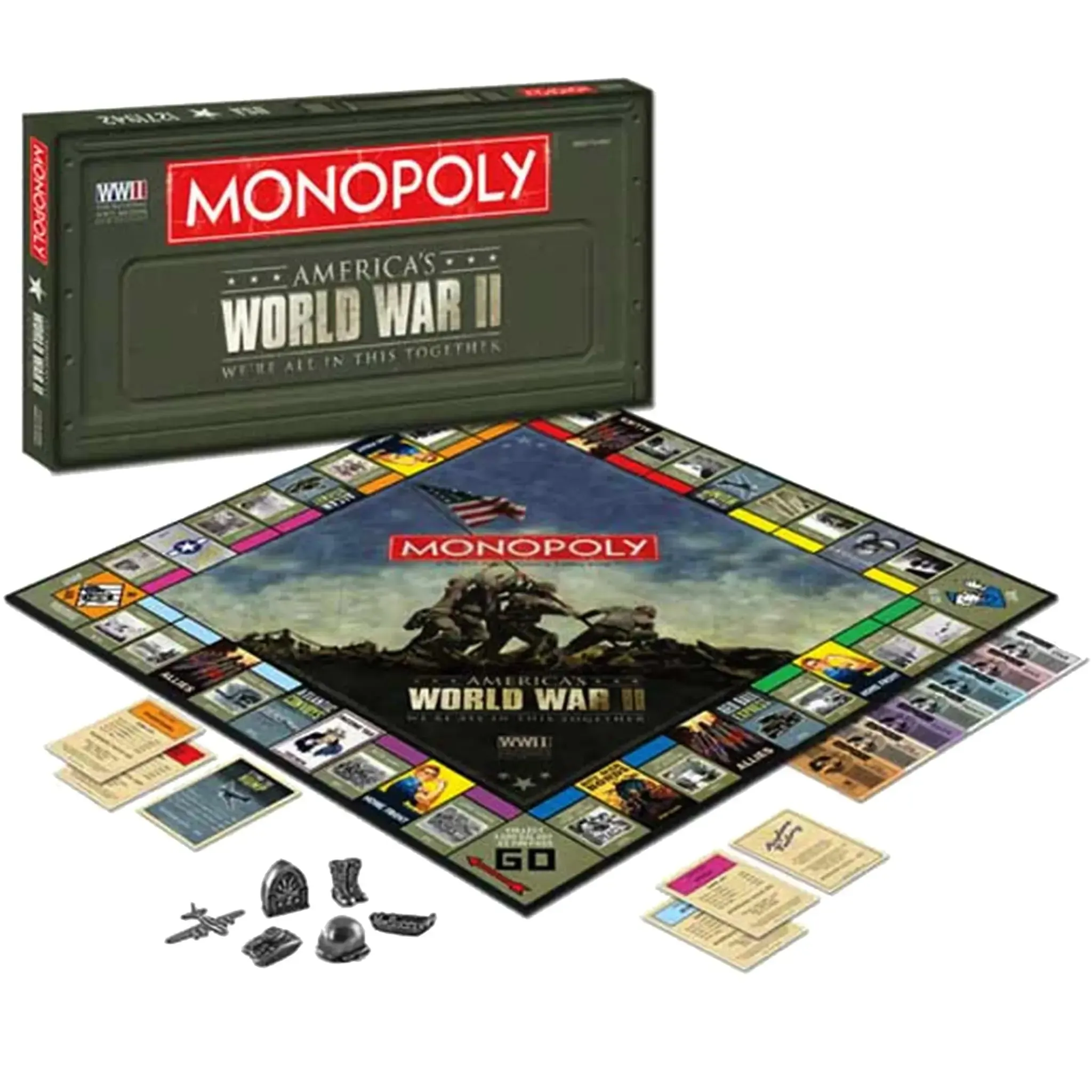 Monopoly: America’s World War II We’re All In This Together Edition - Economic War Board Game for Family, Adults, and Children (2-6 Players, Ages 8+) - USAopoly - Image 2