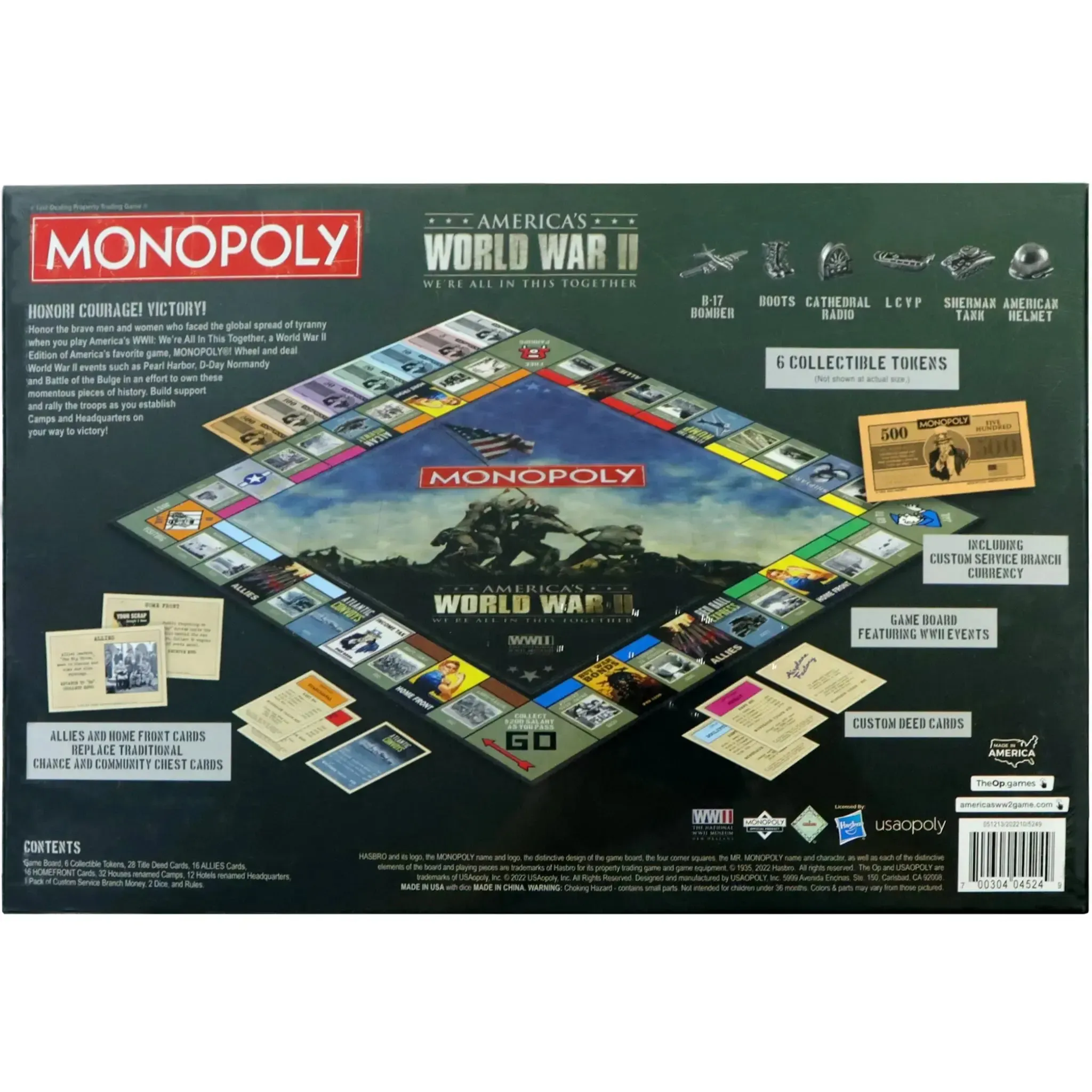 Monopoly: America’s World War II We’re All In This Together Edition - Economic War Board Game for Family, Adults, and Children (2-6 Players, Ages 8+) - USAopoly - Image 3