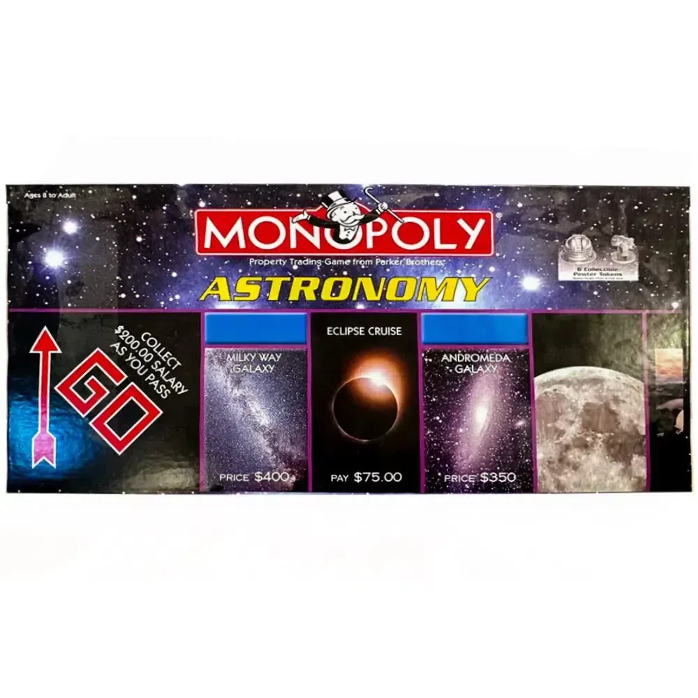 Monopoly: Astronomy Edition - Economic Space Board Game for Family, Adults, and Children (2-6 Players, Ages 8+) - USAopoly