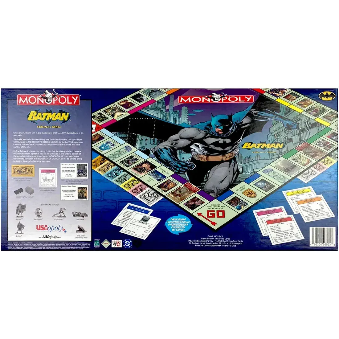 Monopoly: Batman Collector's Edition [DC Comics] - Economic Superhero Board Game for Family, Adults and Children (2-6 Players, Age 8+) - Hasbro (2005) - Image 3