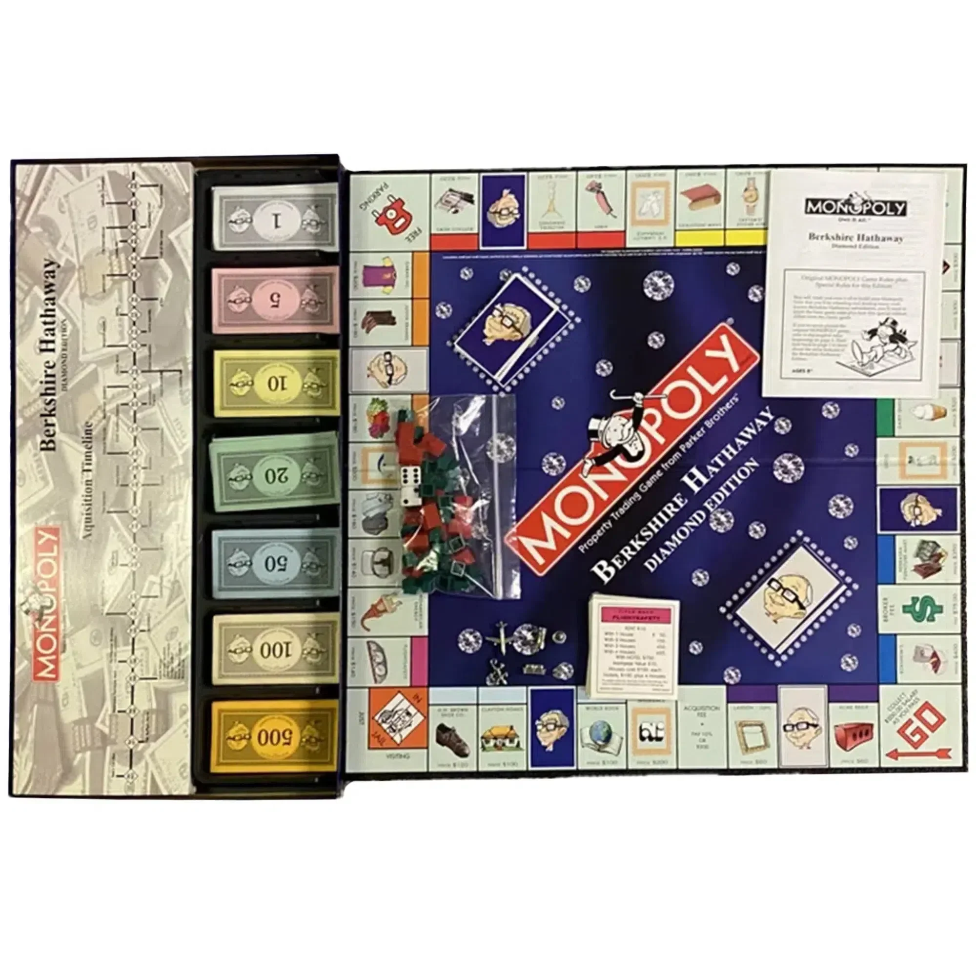 Monopoly: Berkshire Hathaway Diamond Edition - Economic Business Board Game for Family, and Adults (2-6 Players, Ages 8+) - USAopoly - Image 2