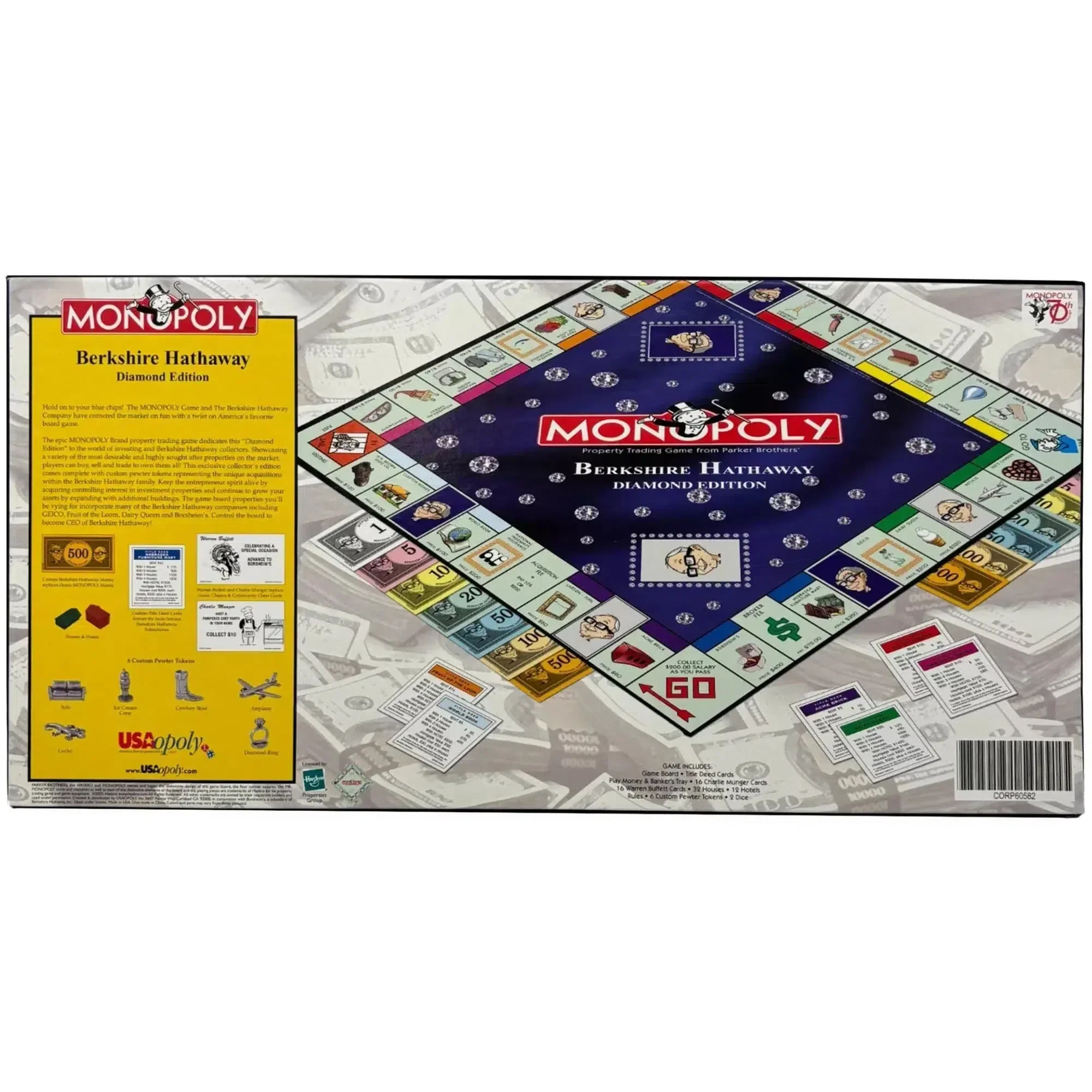 Monopoly: Berkshire Hathaway Diamond Edition - Economic Business Board Game for Family, and Adults (2-6 Players, Ages 8+) - USAopoly - Image 3