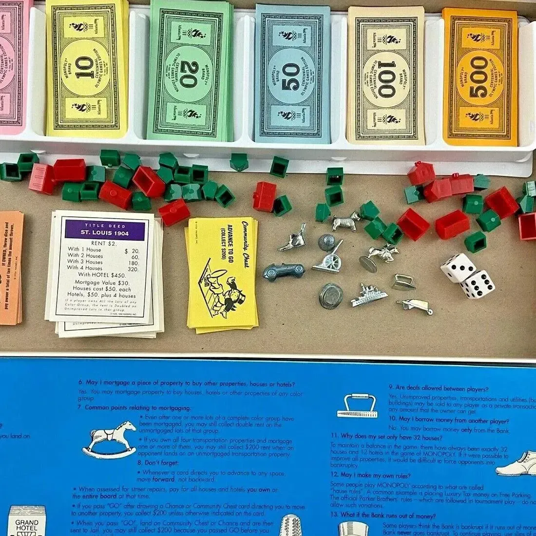 Monopoly: Centennial Olympic Games Edition [1996 Atlanta Olympic Games] - Economic Sports Board Game for Family, Adults, and Children (2-8 Players, Ages 8+) - USAopoly - (1996) - Image 5