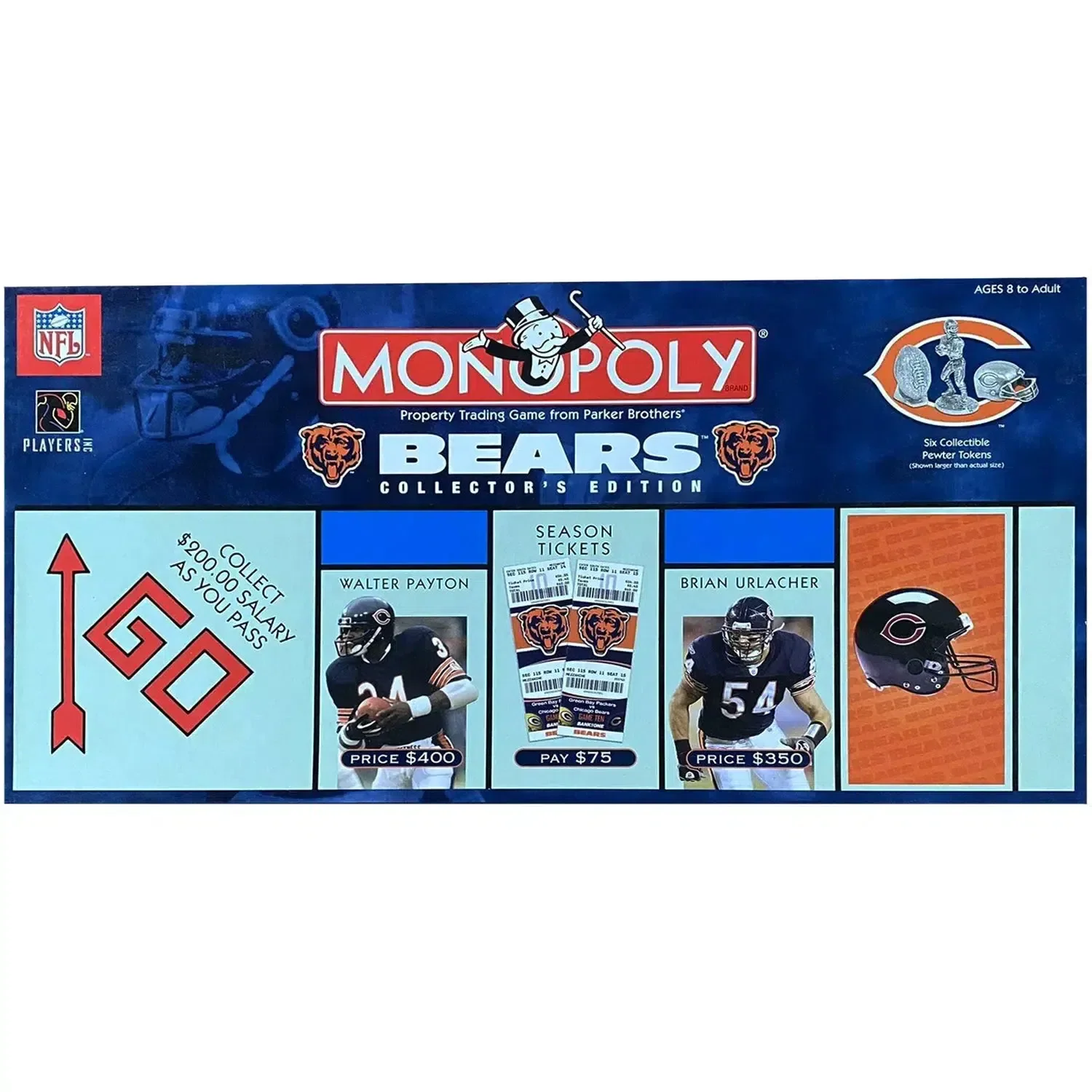 Monopoly: Chicago Bears Collector's Edition - Competitive Football Board Game for Family, Adults, and Children (2-6 Players, Ages 8+) - USAopoly