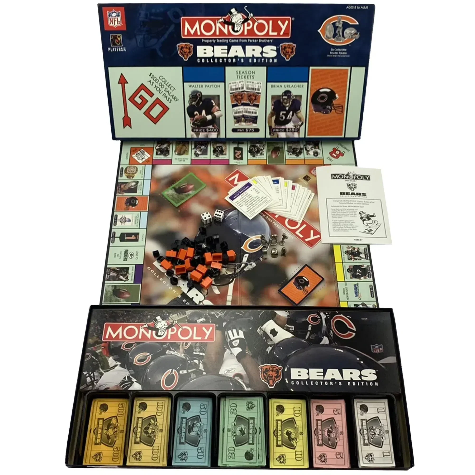 Monopoly: Chicago Bears Collector's Edition - Competitive Football Board Game for Family, Adults, and Children (2-6 Players, Ages 8+) - USAopoly - Image 2