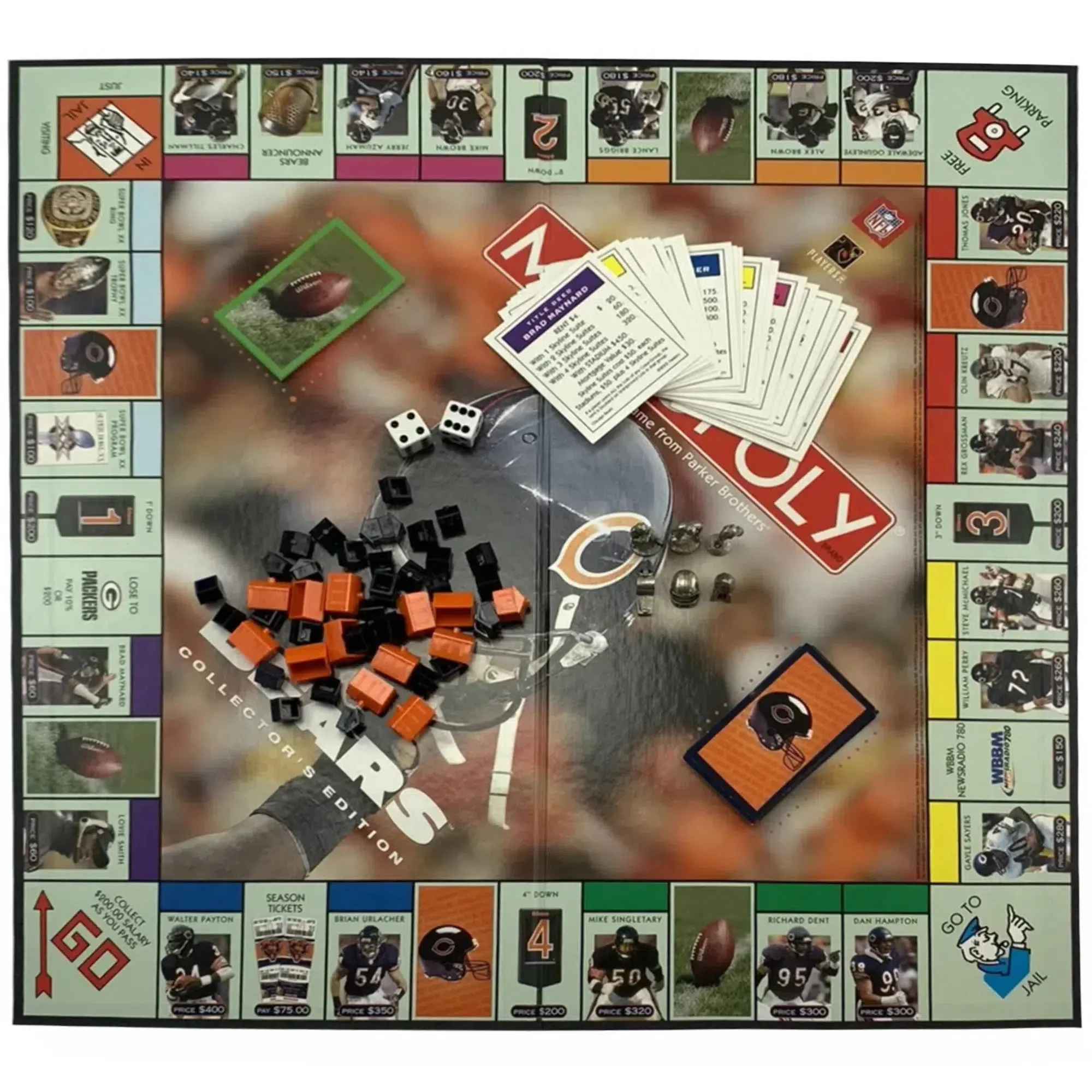 Monopoly: Chicago Bears Collector's Edition - Competitive Football Board Game for Family, Adults, and Children (2-6 Players, Ages 8+) - USAopoly - Image 4
