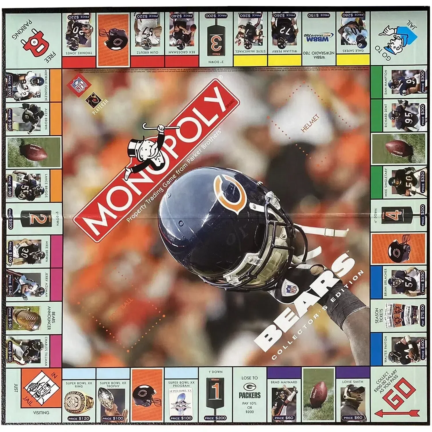 Monopoly: Chicago Bears Collector's Edition - Competitive Football Board Game for Family, Adults, and Children (2-6 Players, Ages 8+) - USAopoly - Image 5