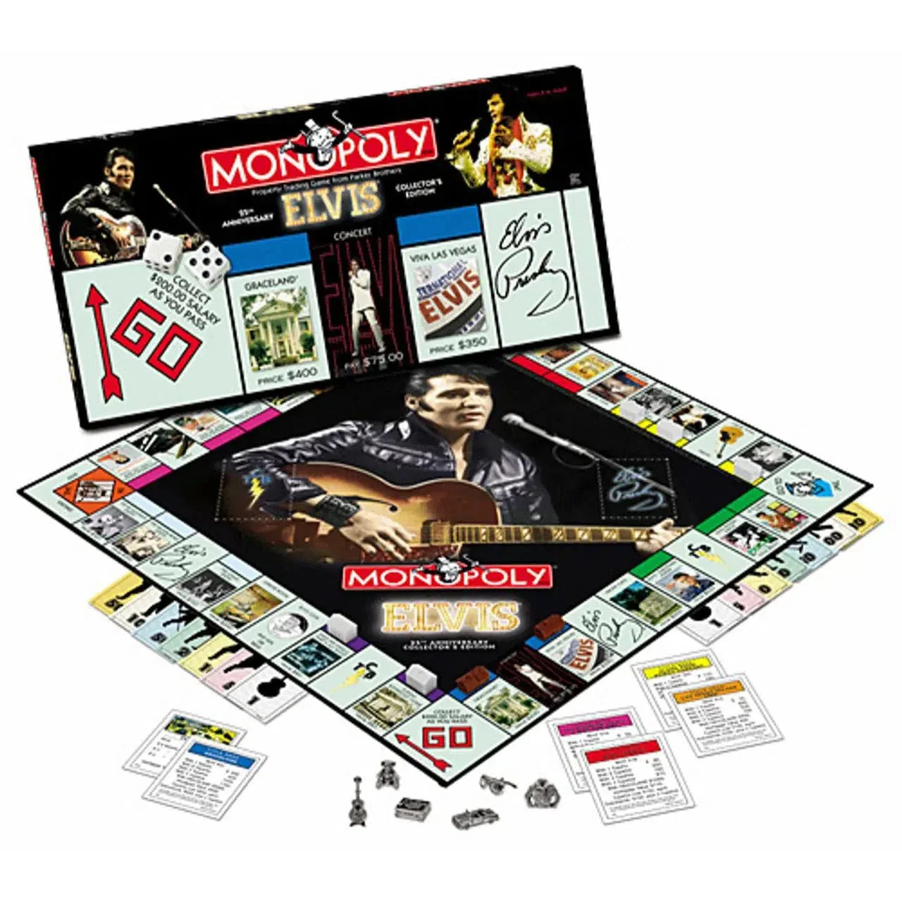 Monopoly: Elvis Presley 25th Anniversary Collector's Edition - Economic Music Board Game for Family, and Adults (2-4 Players, Ages 8+) - USAopoly - Image 2