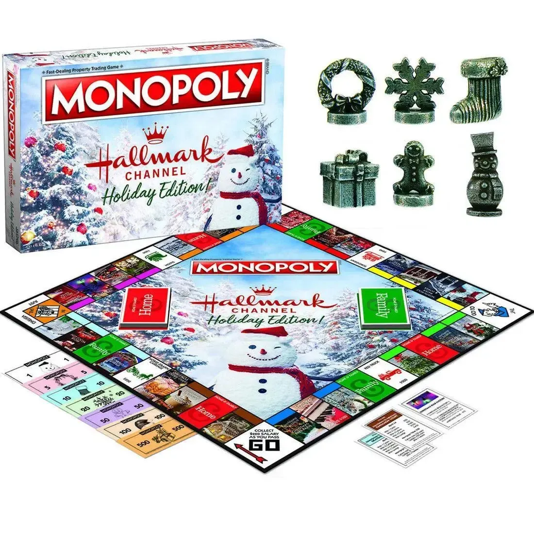 Monopoly: Hallmark Channel Holiday Edition - Economic Holiday Board Game for Family, Adults, and Children (2-6 Players, Ages 8+) - USAopoly - Image 2