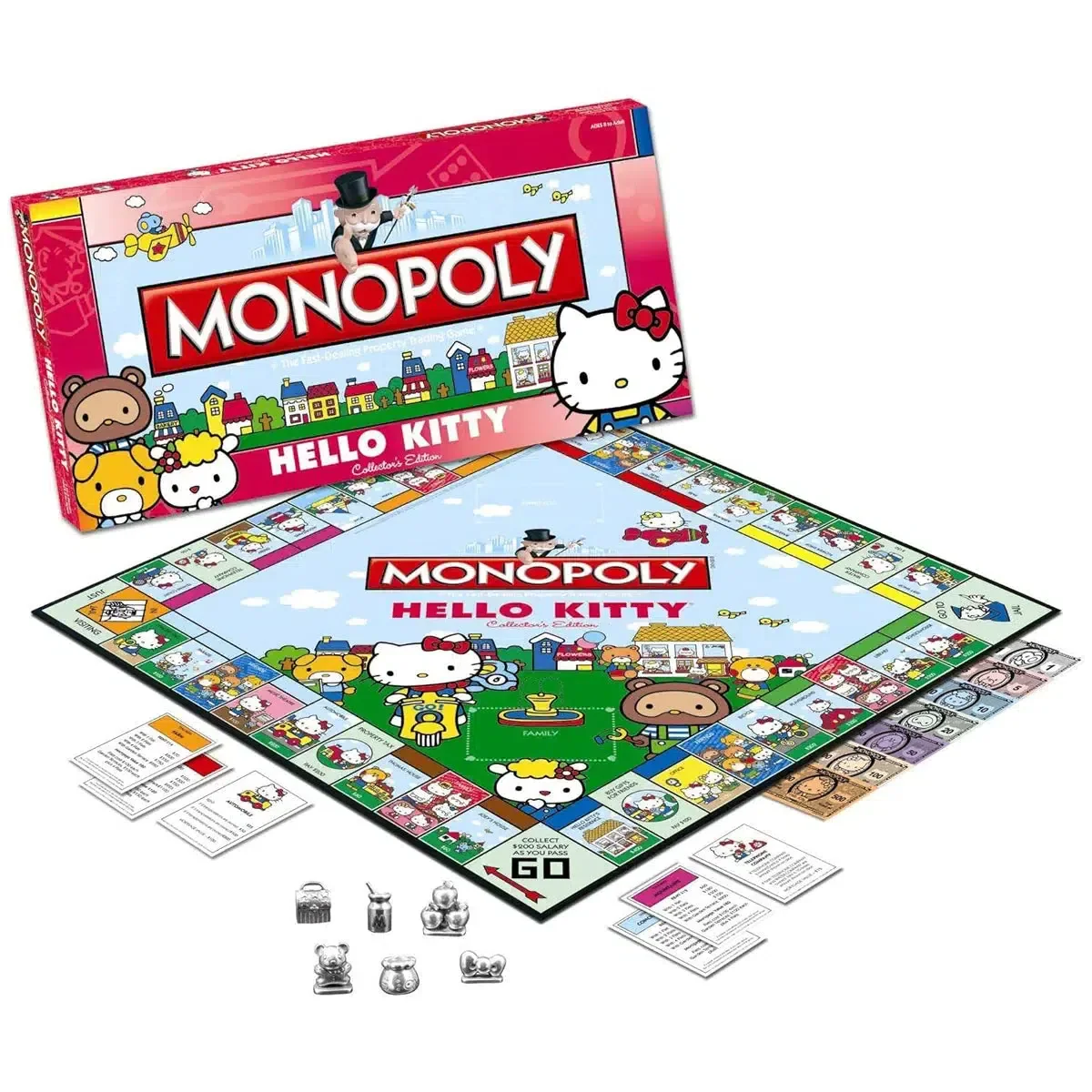 Monopoly: Hello Kitty Collector's Edition - Economic Cute Board Game for Family, Adults, and Children (2-6 Players, Ages 8+) - USAopoly - Image 2