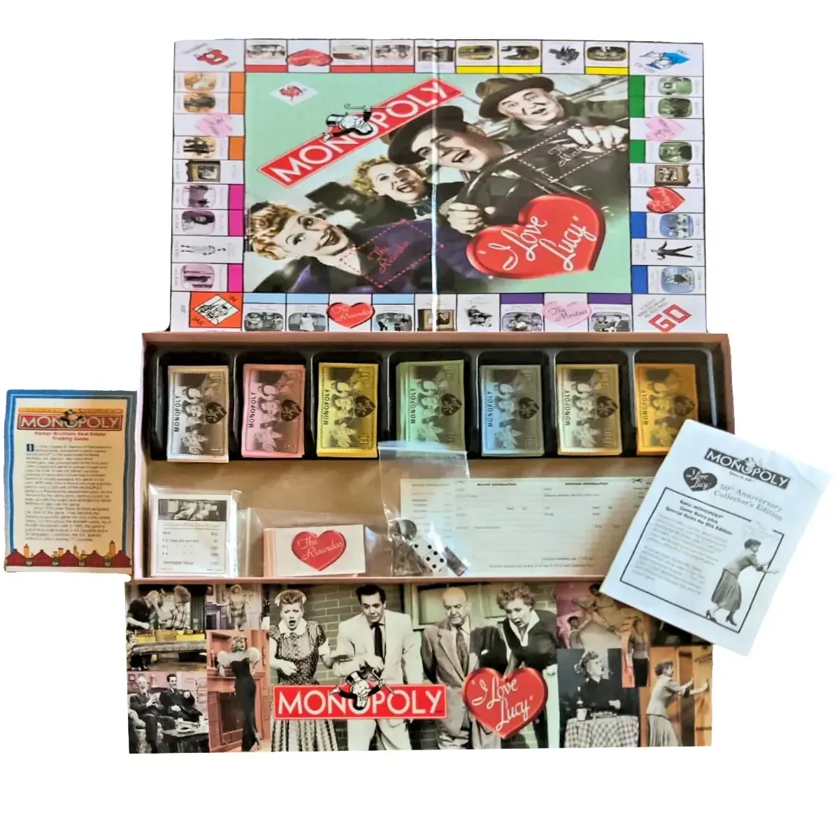 Monopoly: "I Love Lucy" 50th Anniversary Collector's Edition - War Competitive Board Game for Family and Adults (2 Players, Ages 8+) - USAopoly - Image 2