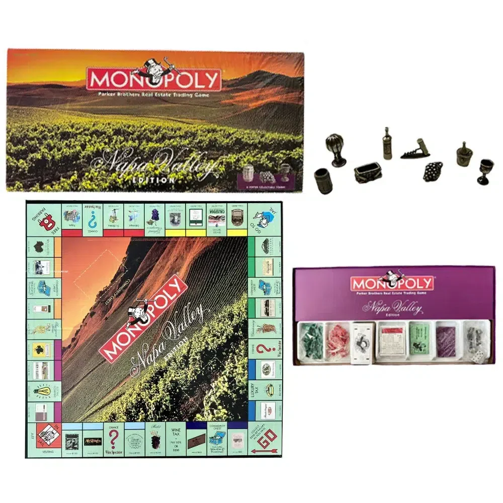 Monopoly: Napa Valley Edition - Economic Wine Board Game for Family, and Adults (2-6 Players, Ages 8+) - USAopoly - Image 2