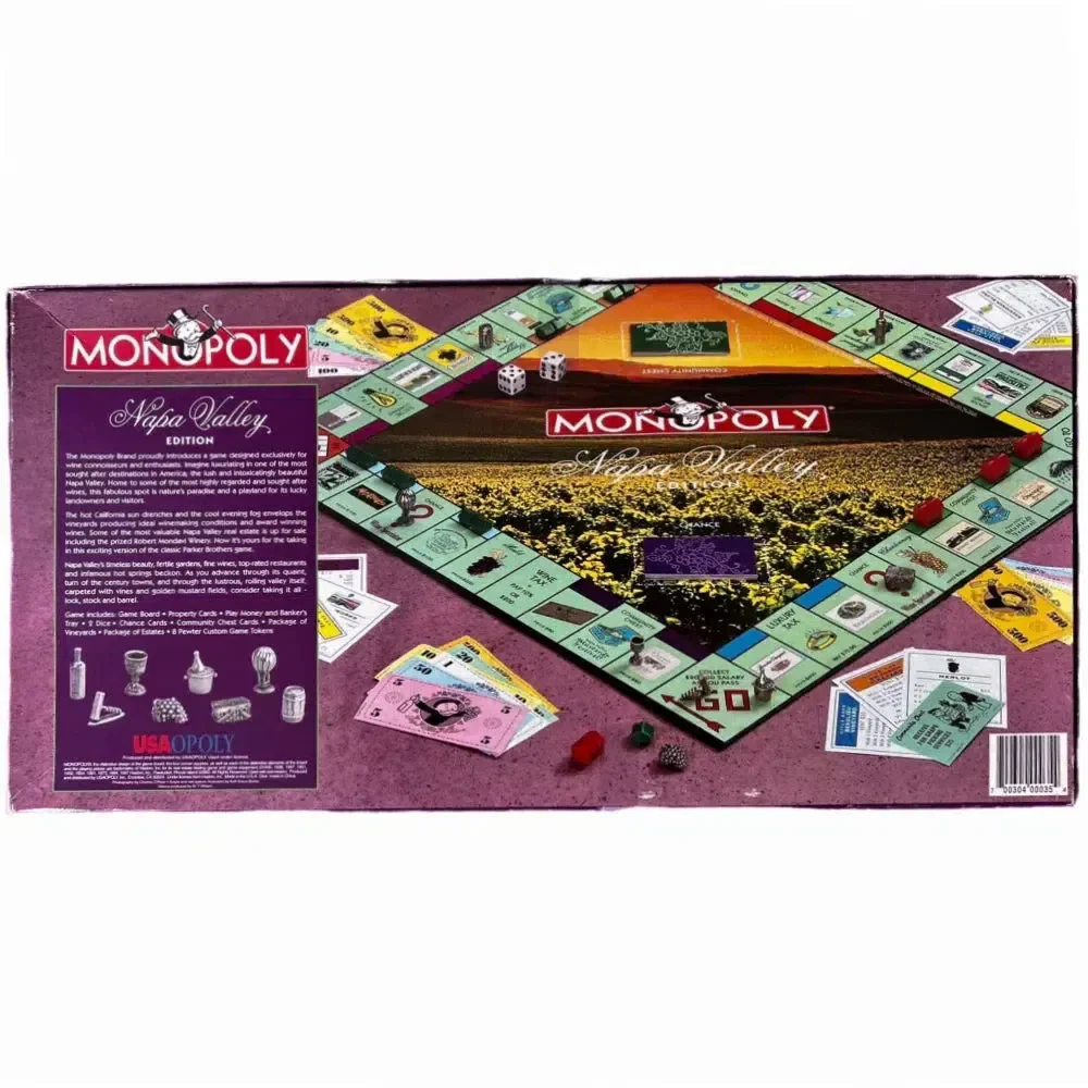 Monopoly: Napa Valley Edition - Economic Wine Board Game for Family, and Adults (2-6 Players, Ages 8+) - USAopoly - Image 3