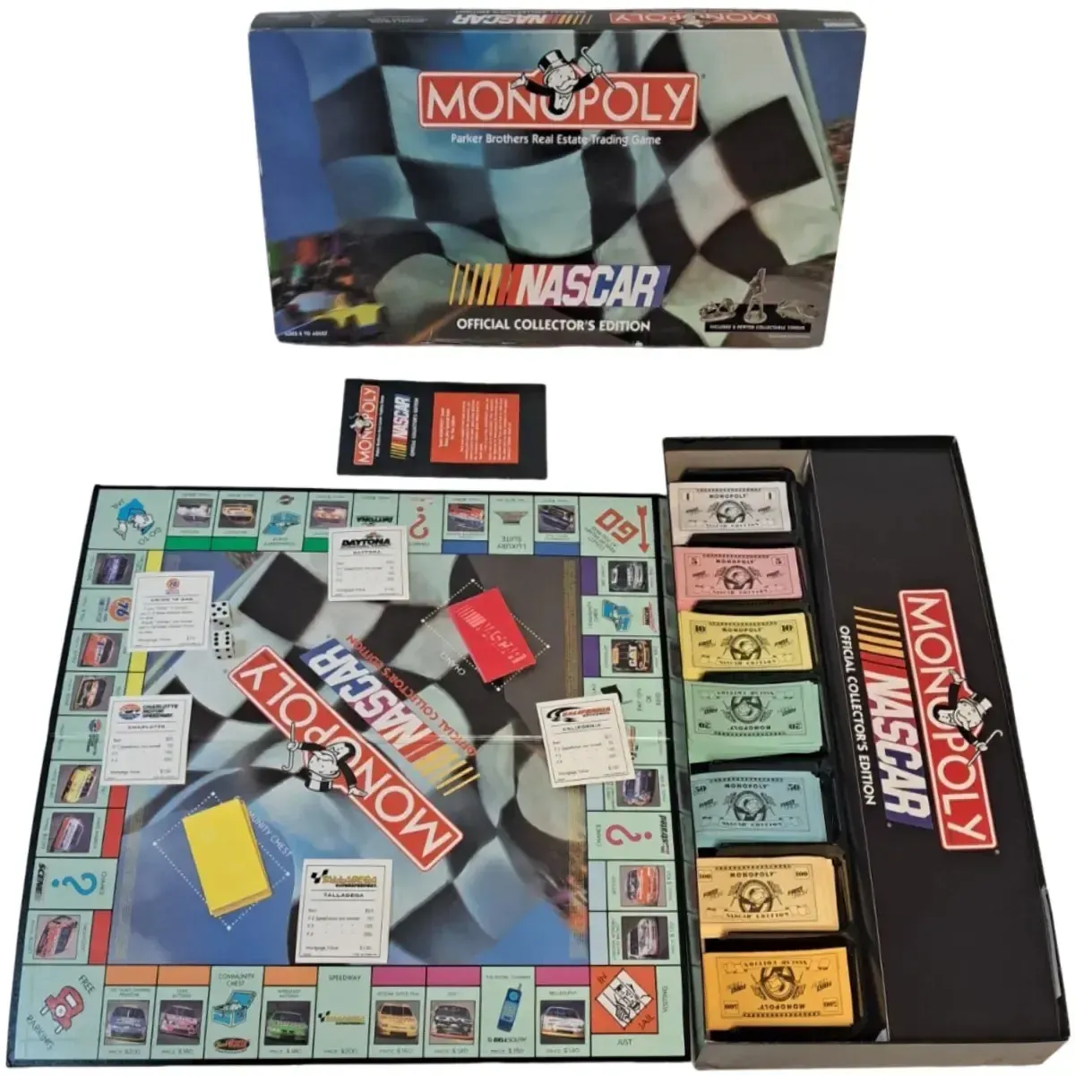 Monopoly: NASCAR Official Collector's Edition - Economic Racing Board Game for Family, Adults, and Children (2-8 Players, Age 8+) - Parker Brothers - (1997) - Image 2