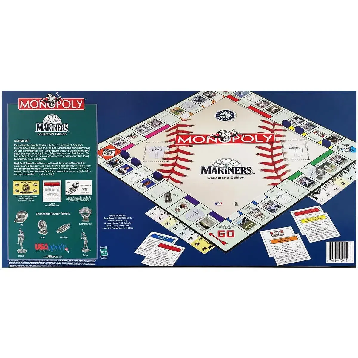 Monopoly: Seattle Mariners Collector's Edition [MLB] - Economic Baseball Board Game for Family, Adults, and Children (2-6 Players, Ages 8+) - USAopoly - (2001) - Image 3