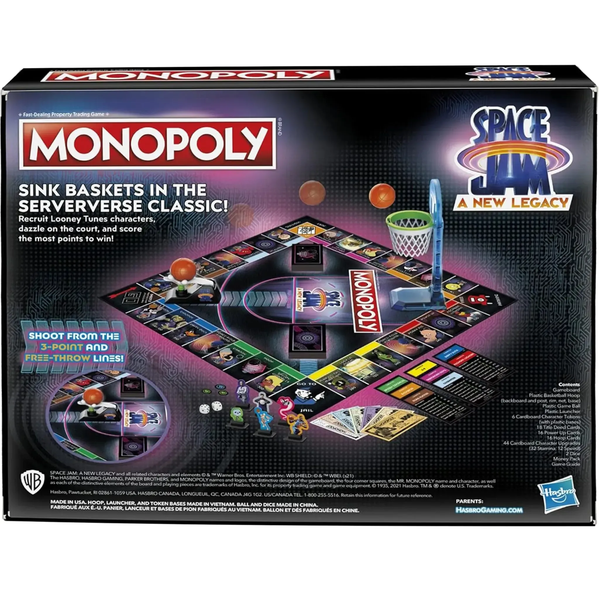 Monopoly: Space Jam: A New Legacy Edition - Economic Sports Board Game for Family, Adults, and Children (2-6 Players, Ages 8+) - Hasbro - Image 3
