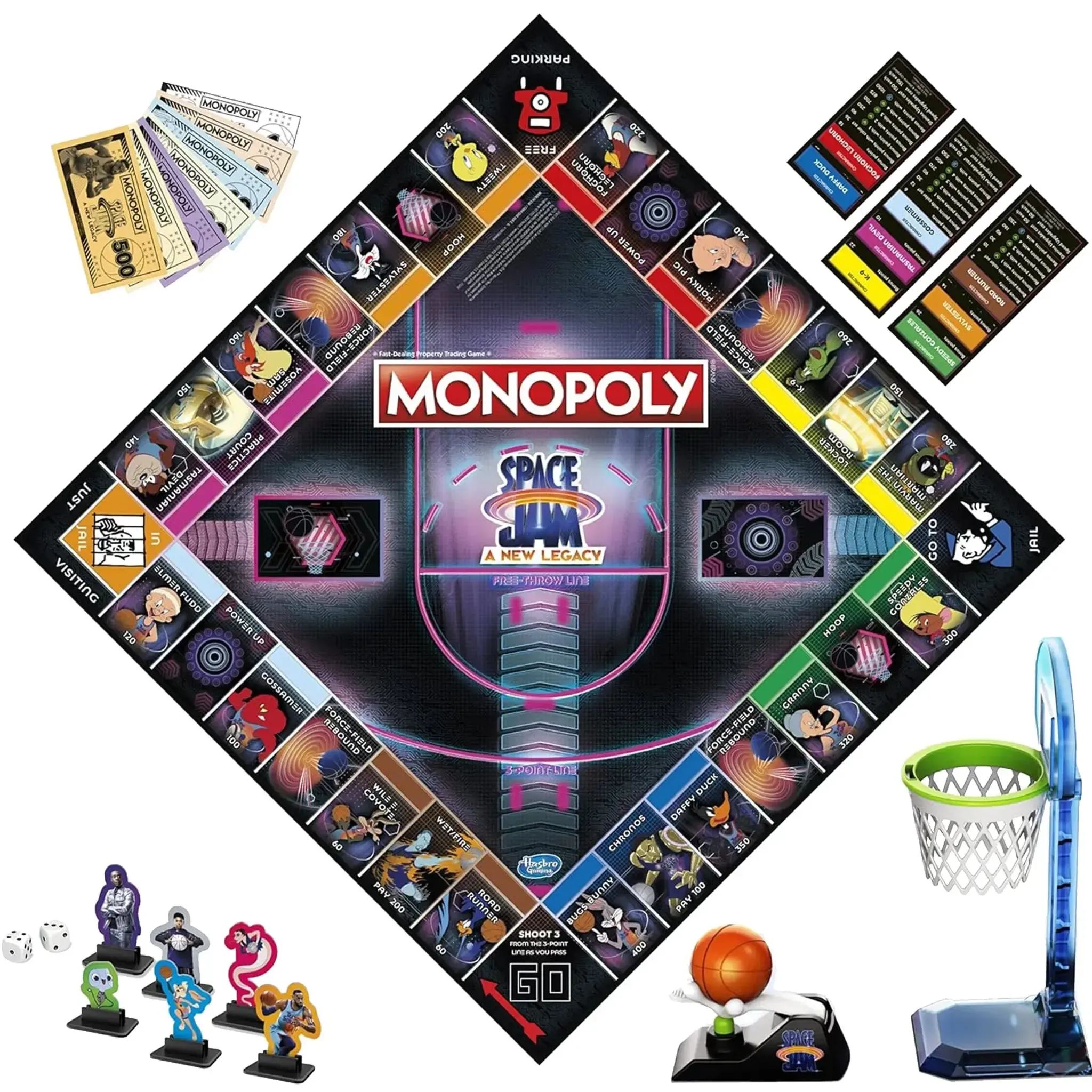Monopoly: Space Jam: A New Legacy Edition - Economic Sports Board Game for Family, Adults, and Children (2-6 Players, Ages 8+) - Hasbro - Image 5