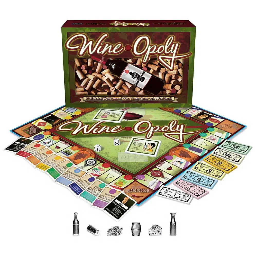 Monopoly: Wine-Opoly 3rd Edition - Economic Wine Board Game for Family, and Adults (2-6 Players, Ages 18+) - Late for the Sky - Image 2