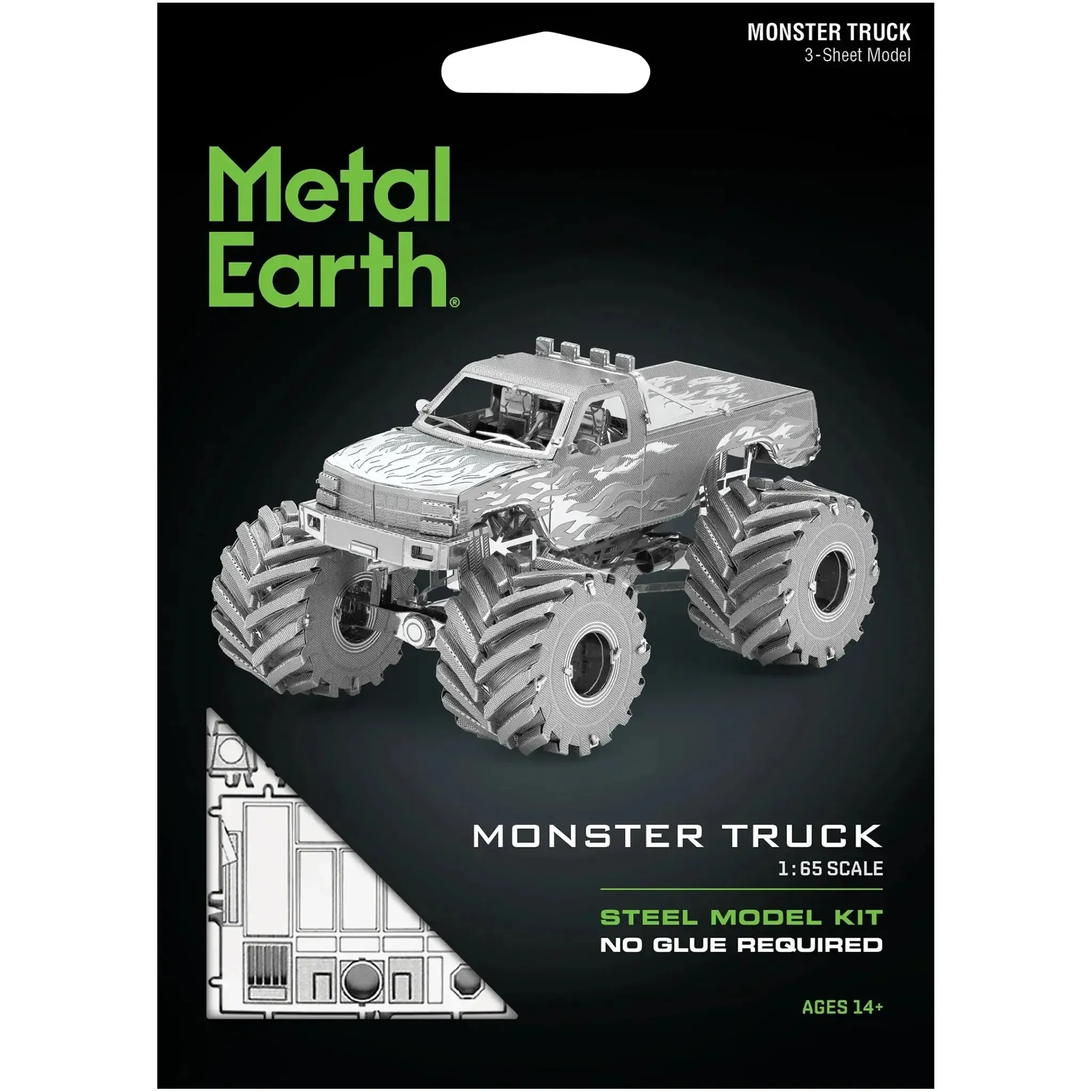 Monster Truck Figure Model Kit (1:65 Scale, Steel, Moderate Difficulty) - Fascinations - Metal Earth Series - (2023)
