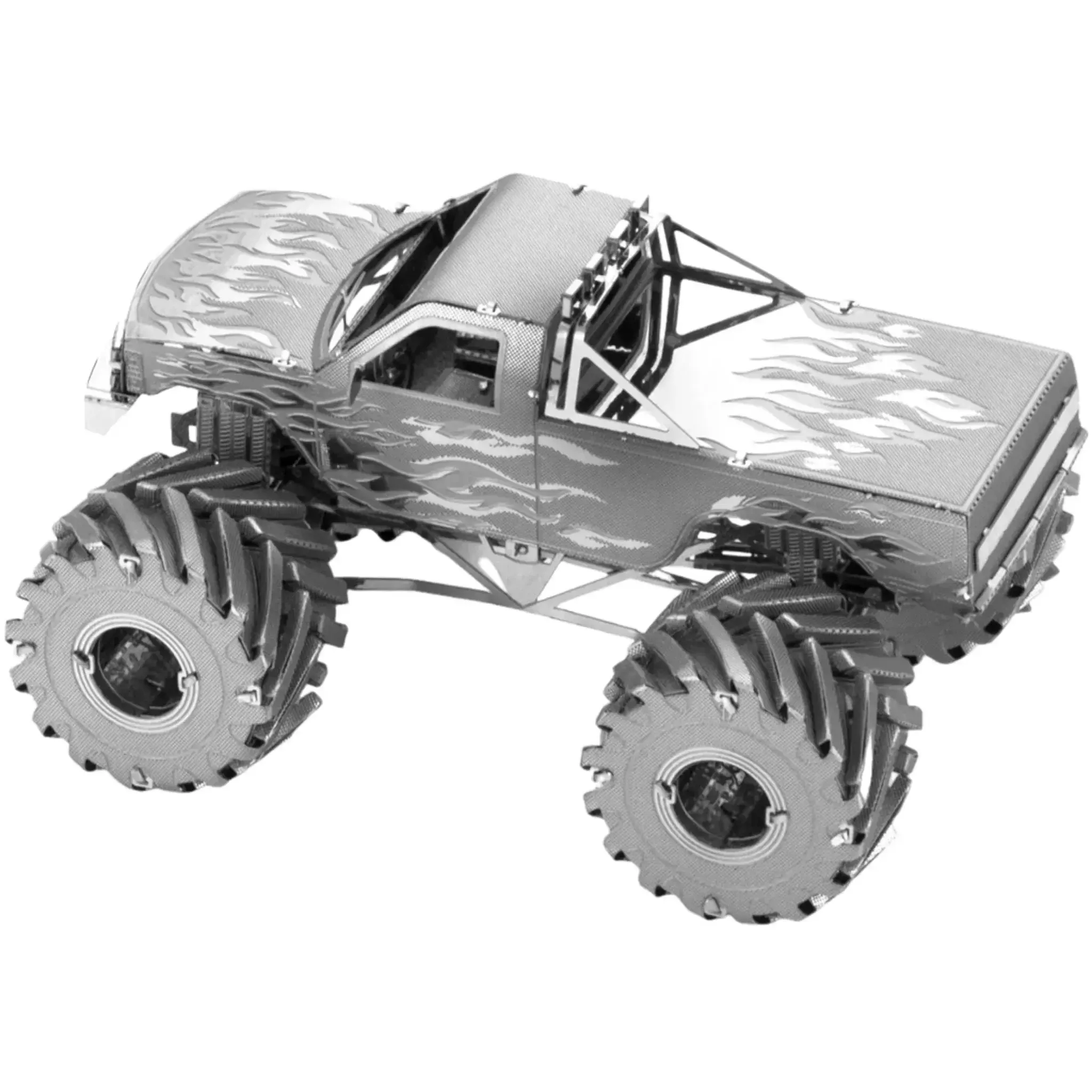 Monster Truck Figure Model Kit (1:65 Scale, Steel, Moderate Difficulty) - Fascinations - Metal Earth Series - (2023) - Image 4
