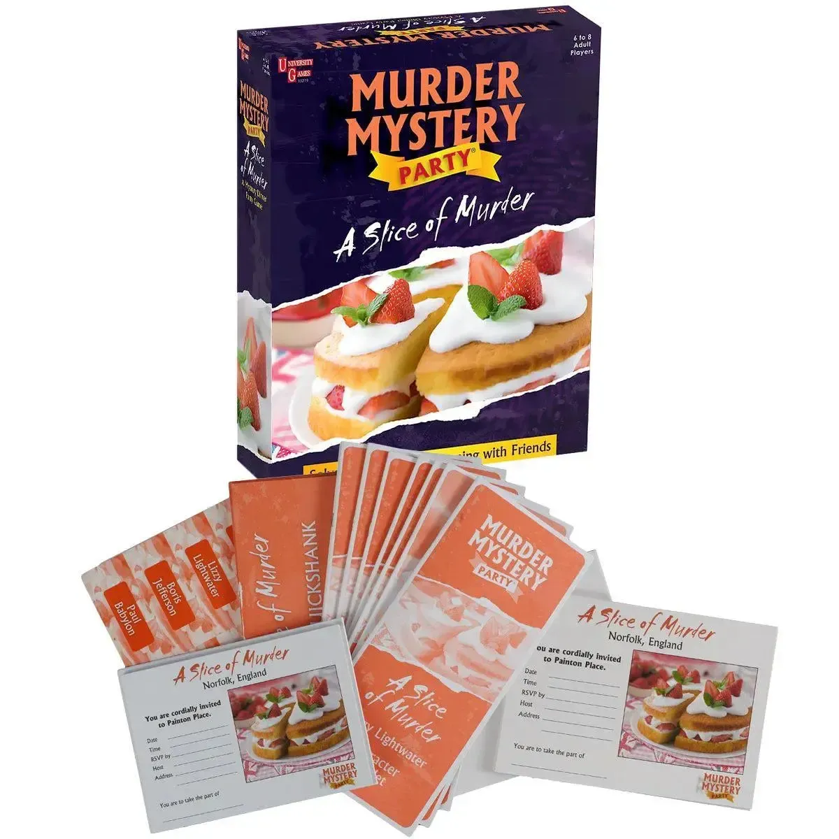 Murder Mystery Party: A Slice of Murder - Trivia Party Board Game for Family, and Adults (6-8 Players, Ages 16+) - University Games - Image 2