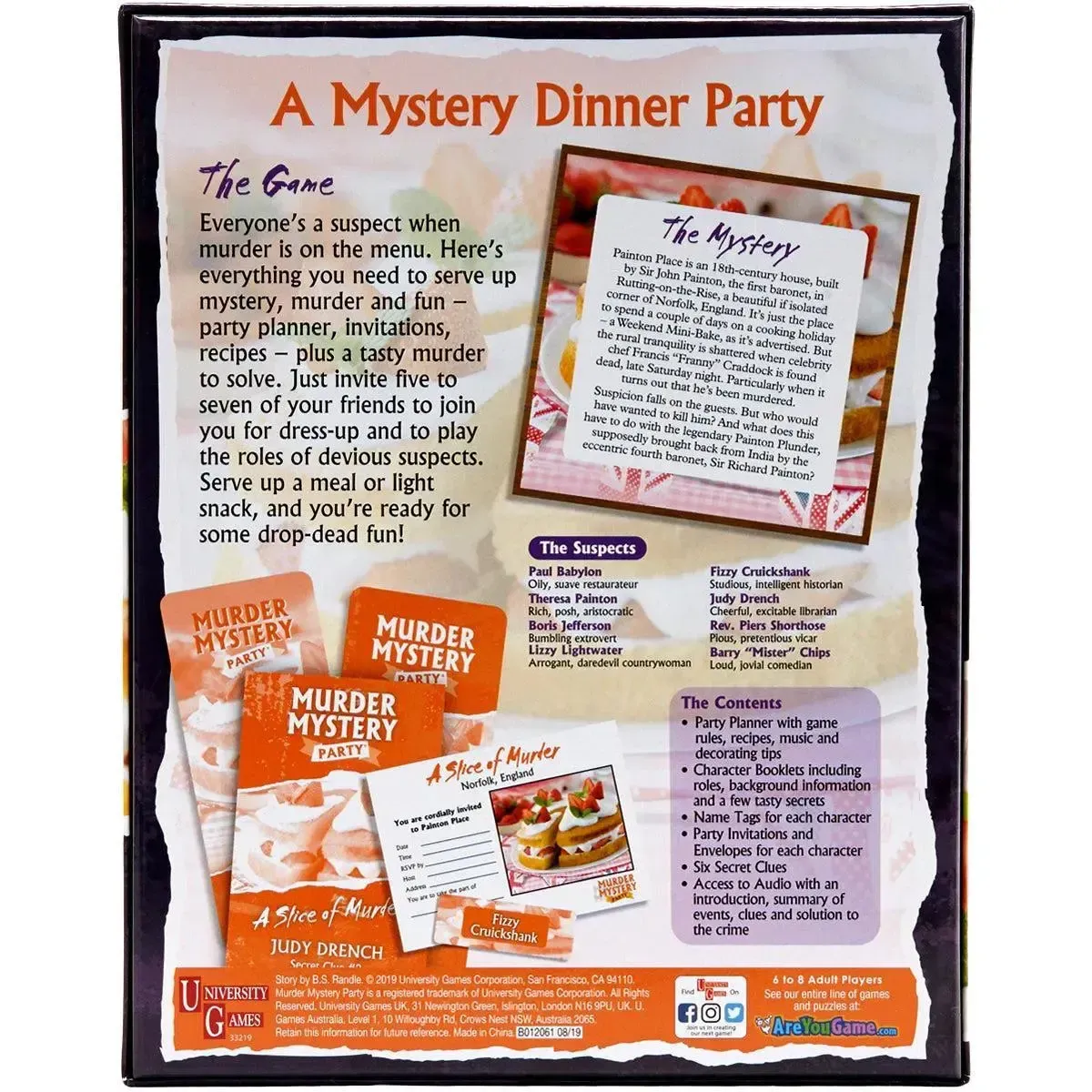 Murder Mystery Party: A Slice of Murder - Trivia Party Board Game for Family, and Adults (6-8 Players, Ages 16+) - University Games - Image 3