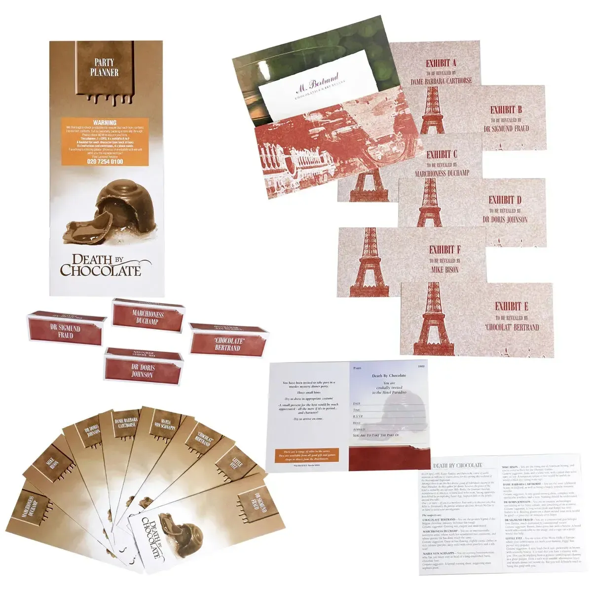 Murder Mystery Party: Death by Chocolate - Role-Playing Party Board Game for Adults (6-8 Players, Age 18+) - University Games - Image 4