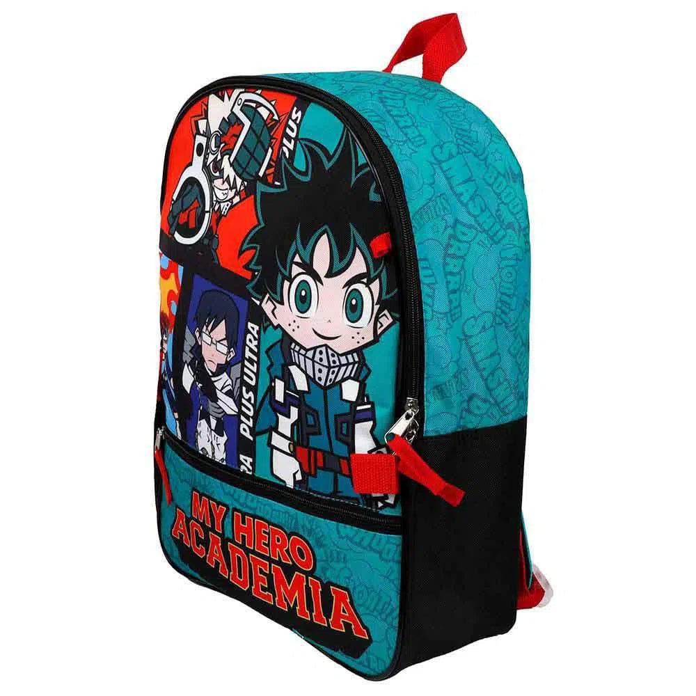 My Hero Academia - Chibi Plus Ultra 5-Piece Backpack Set - Bioworld - Backpack, Lunchbox, Utility Case, Keychain, Carabiner - Image 5