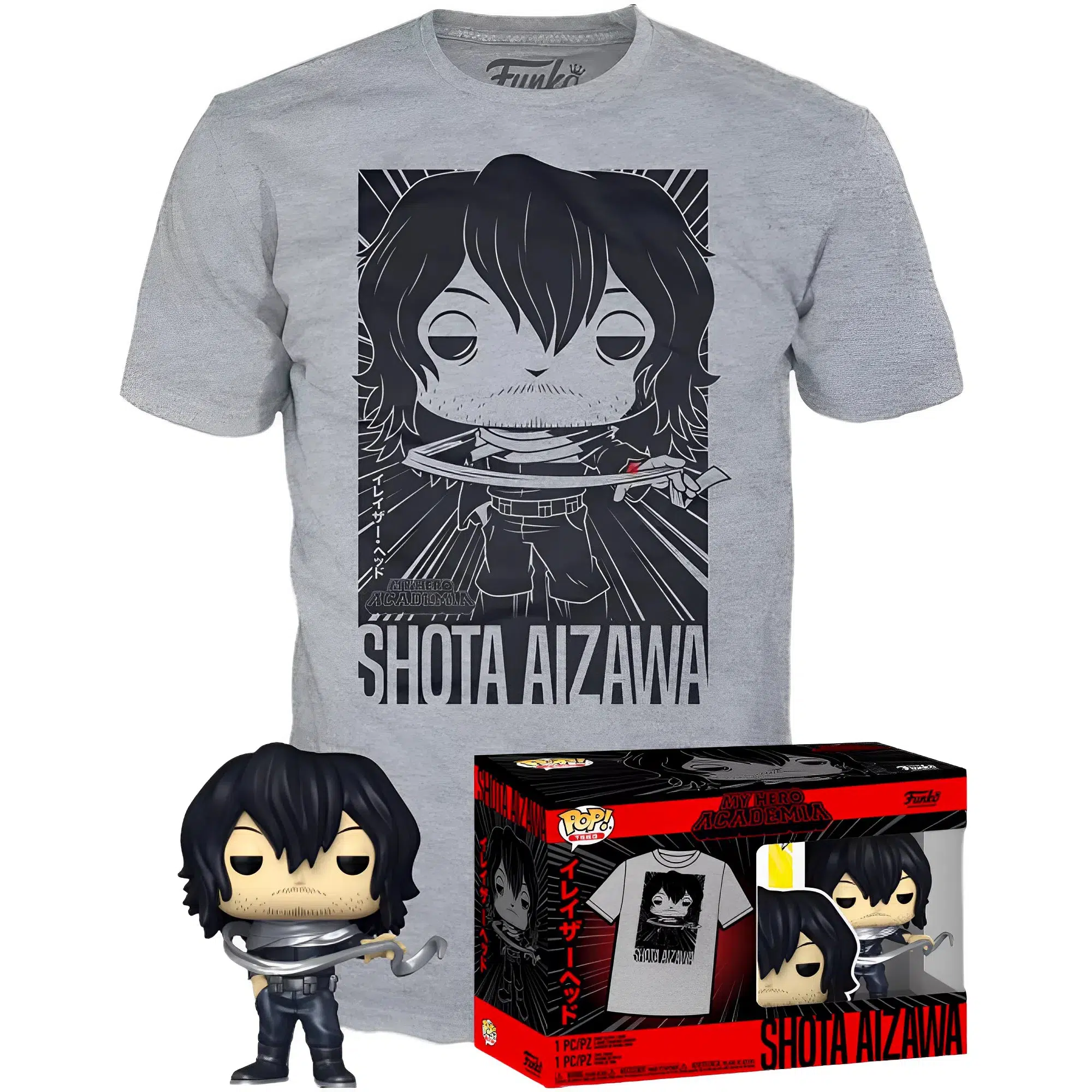 My Hero Academia - Shota Aizawa Figure & T-Shirt Bundle - POP! Tee Series - Image 2