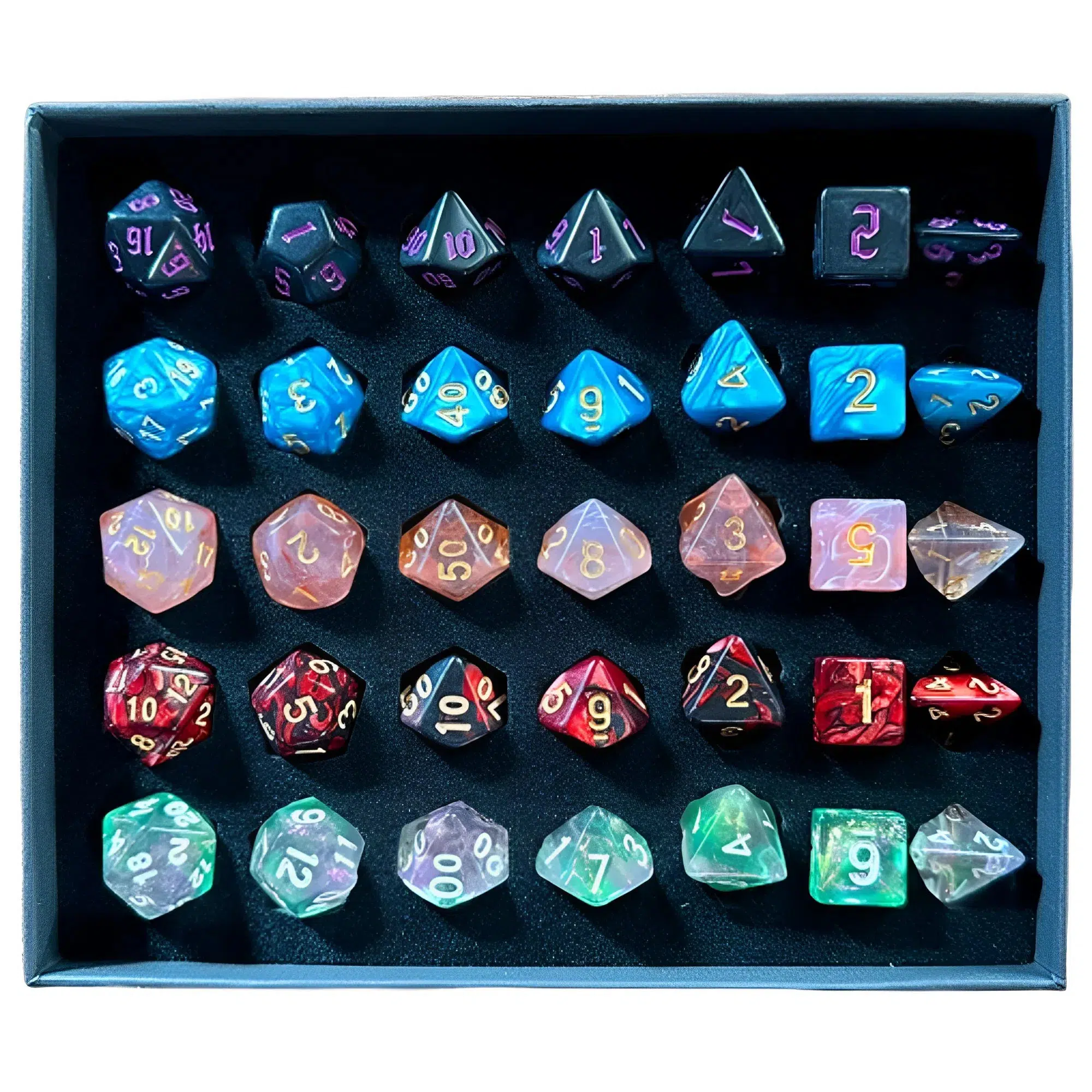 Mystery Gift Box Dice Set (35 Dice, Polyhedral) - Game Master Dice - Image 3
